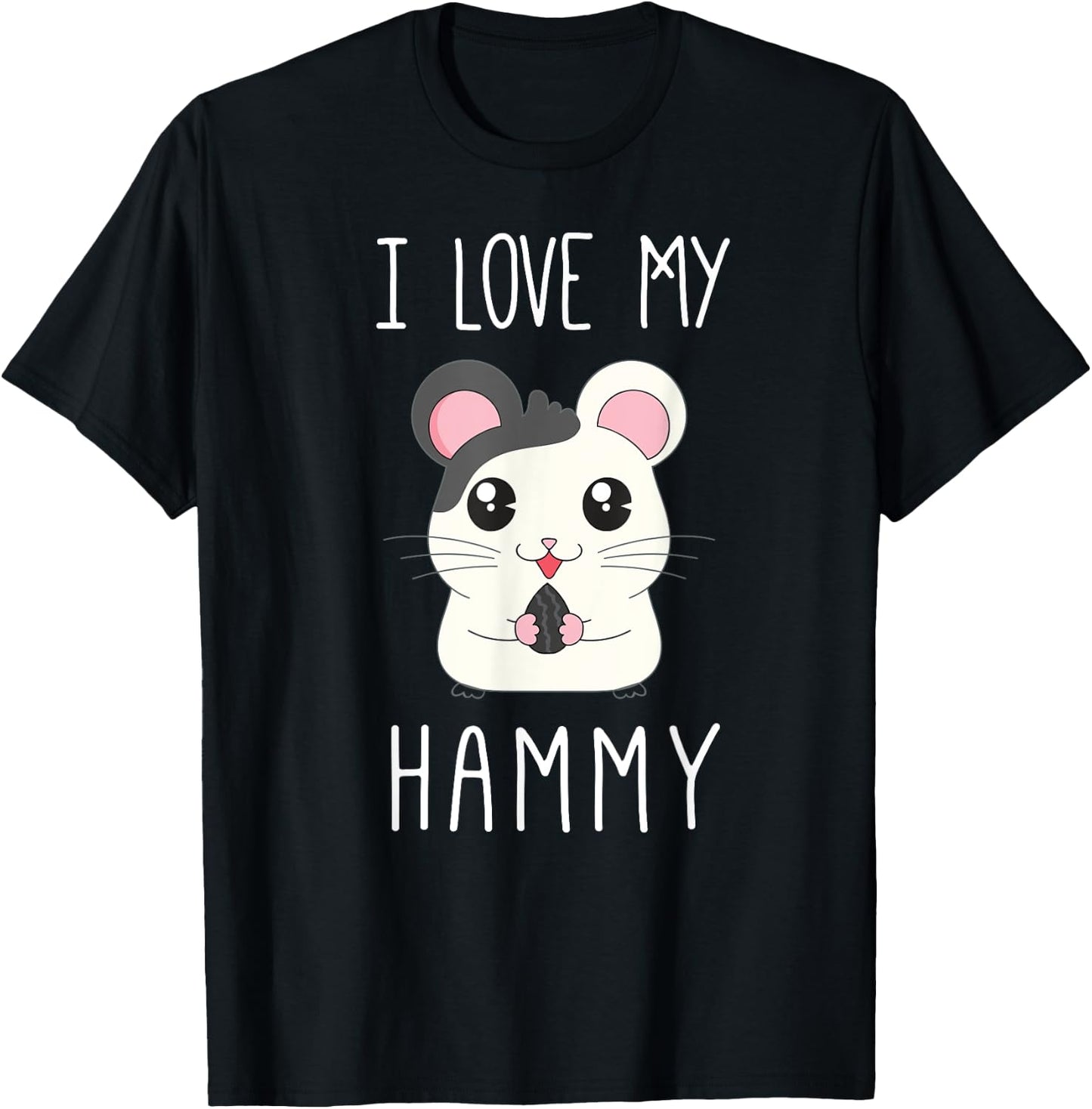 I Love My Hammy T Shirt for Hamster Lovers T-Shirt - T-Shirt | Black