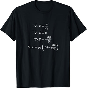Maxwell's Equations Differential Science and Math T Shirts T-Shirt - T-Shirt | Black