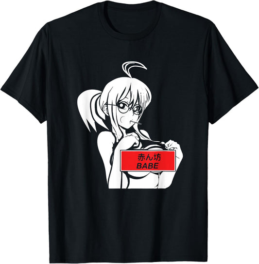 Kawaii Anime Manga Babe Sexy Cosplay Gifts T-Shirt - T-Shirt | Black
