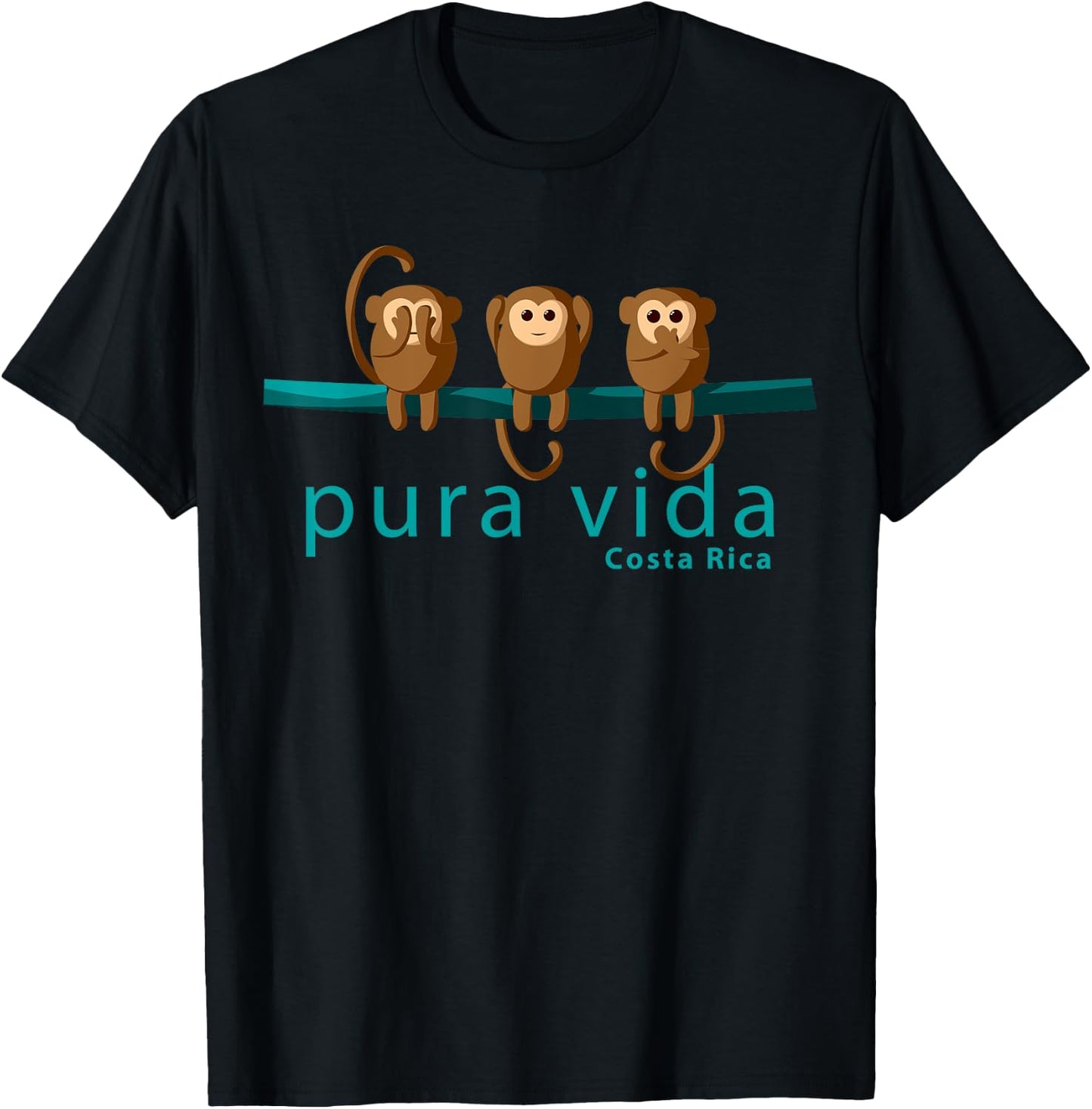 Costa Rica Monkeys Shirt T-Shirt - T-Shirt | Black