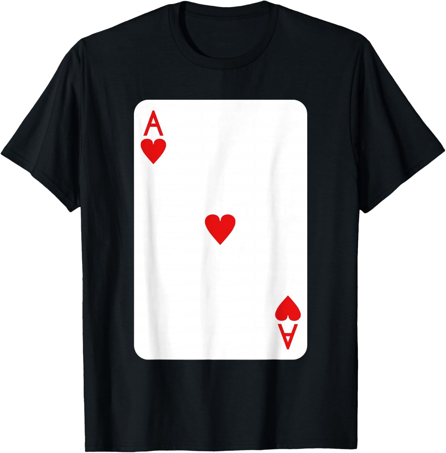Ace of Hearts Playing Cards Halloween Costume Deck of Cards T-Shirt - T-Shirt | Black