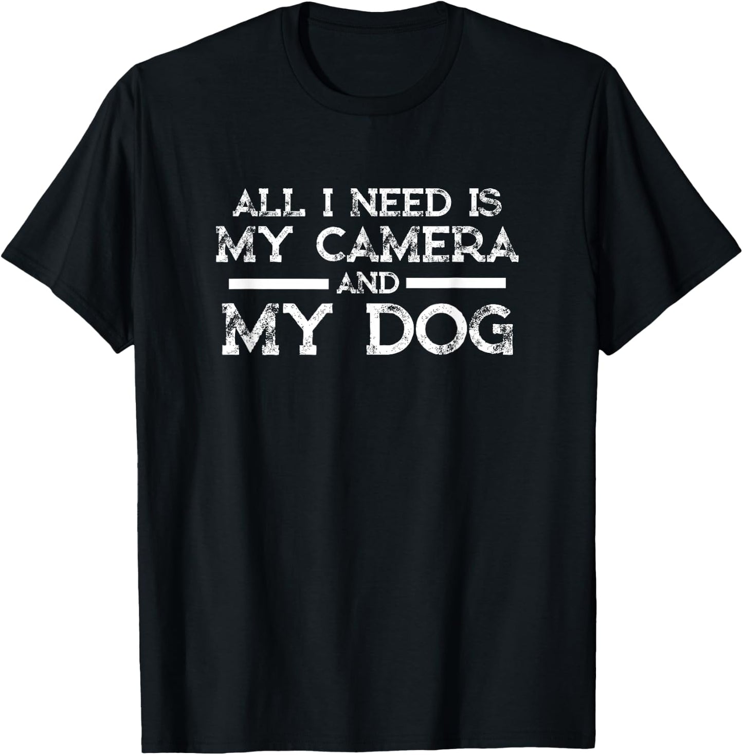Photographer Gift Funny Photography Fan Camera and dog Shirt Women T-Shirt - T-Shirt | Black