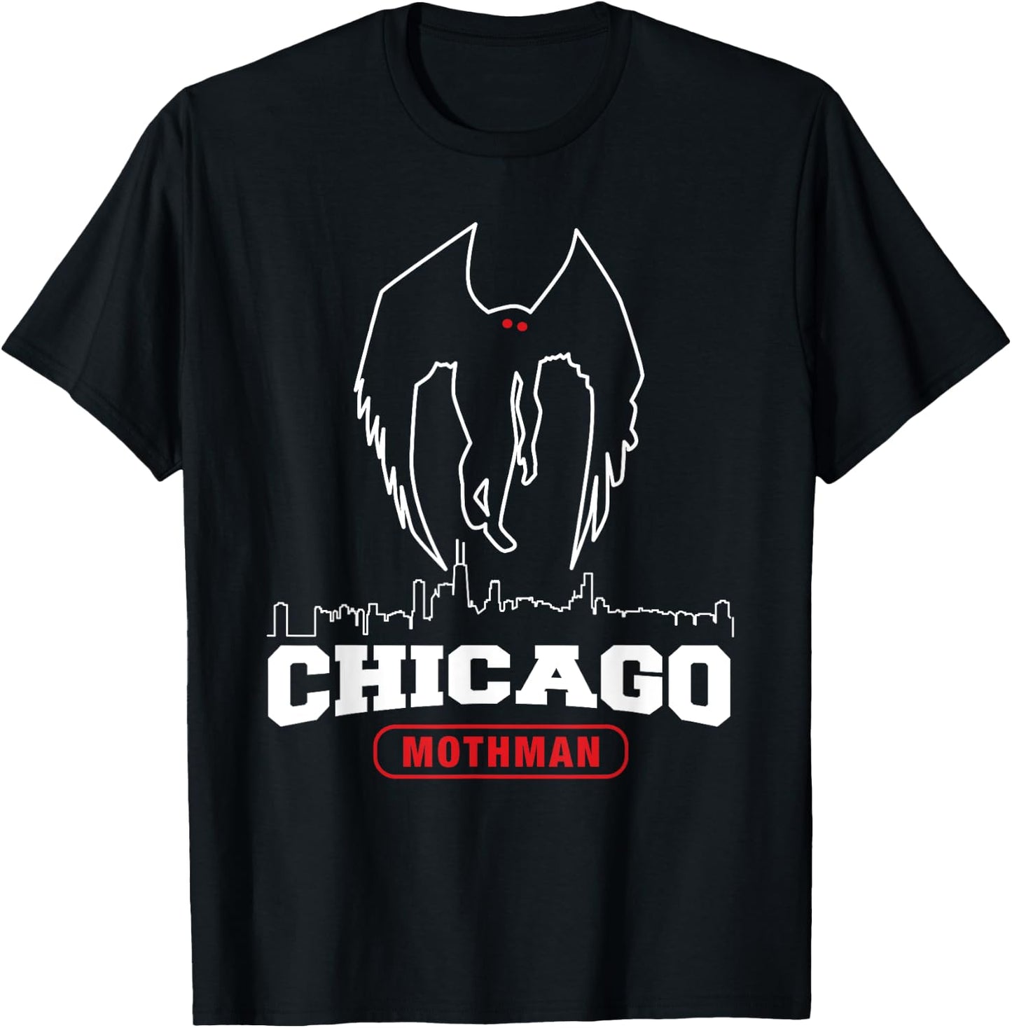 Mothman Shirt for Chicago Monster Fans T-Shirt - T-Shirt | Black