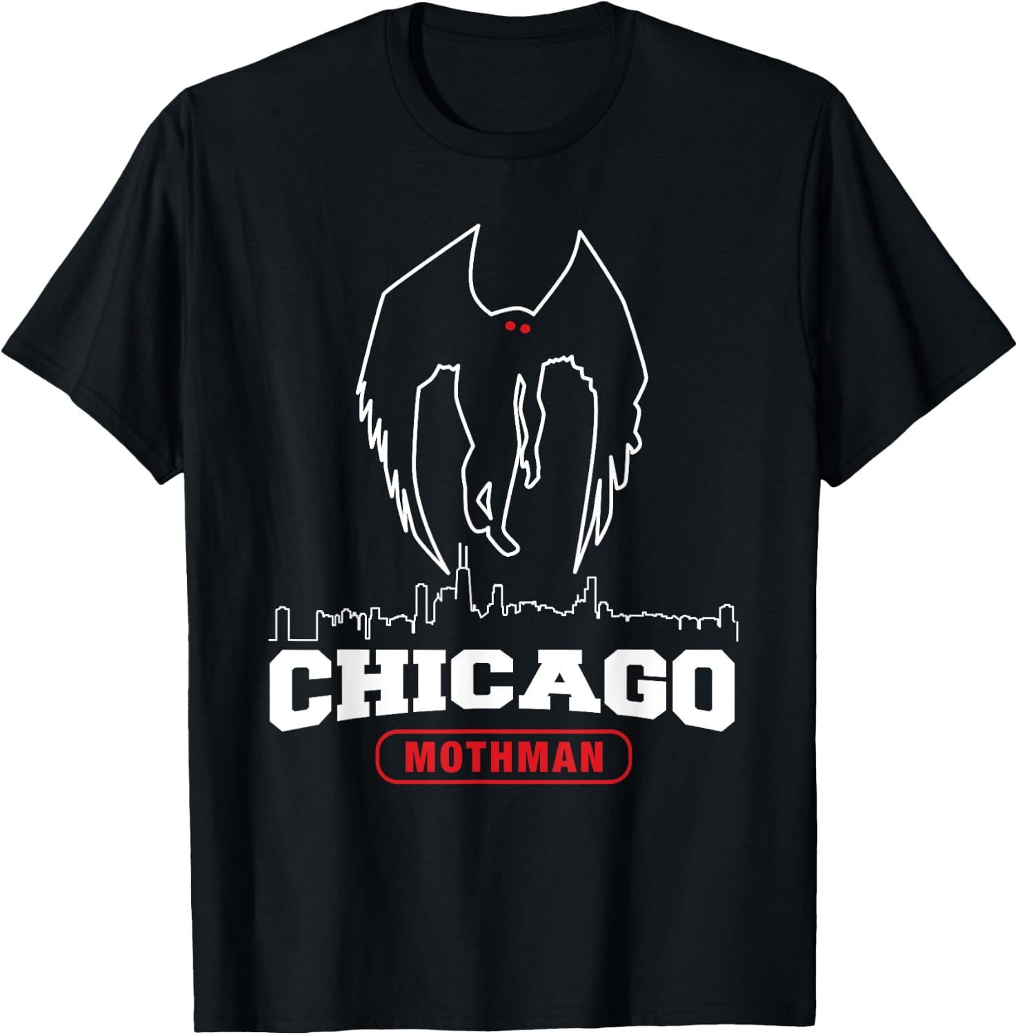 Mothman Shirt for Chicago Monster Fans T-Shirt - T-Shirt | Black