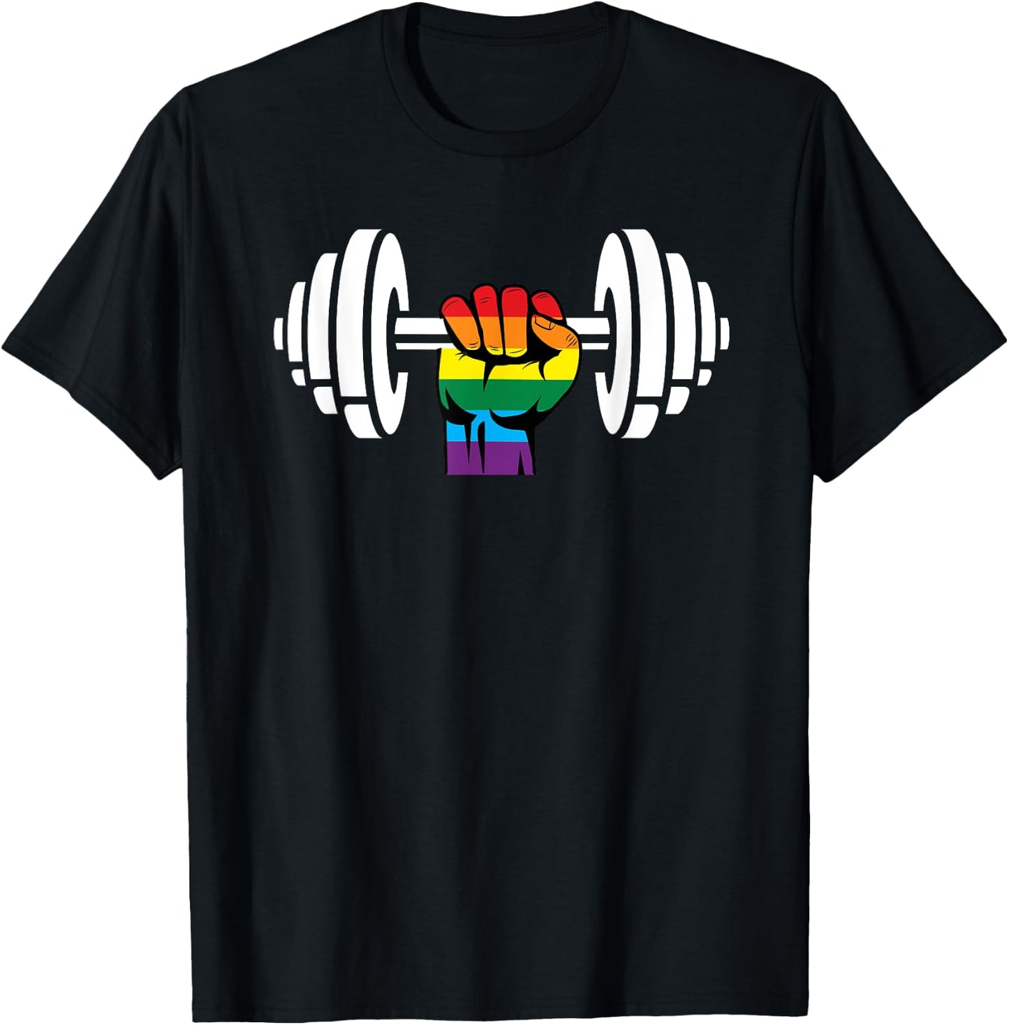 Gay Pride Gym Design Rainbow flag T-Shirt - T-Shirt | Black