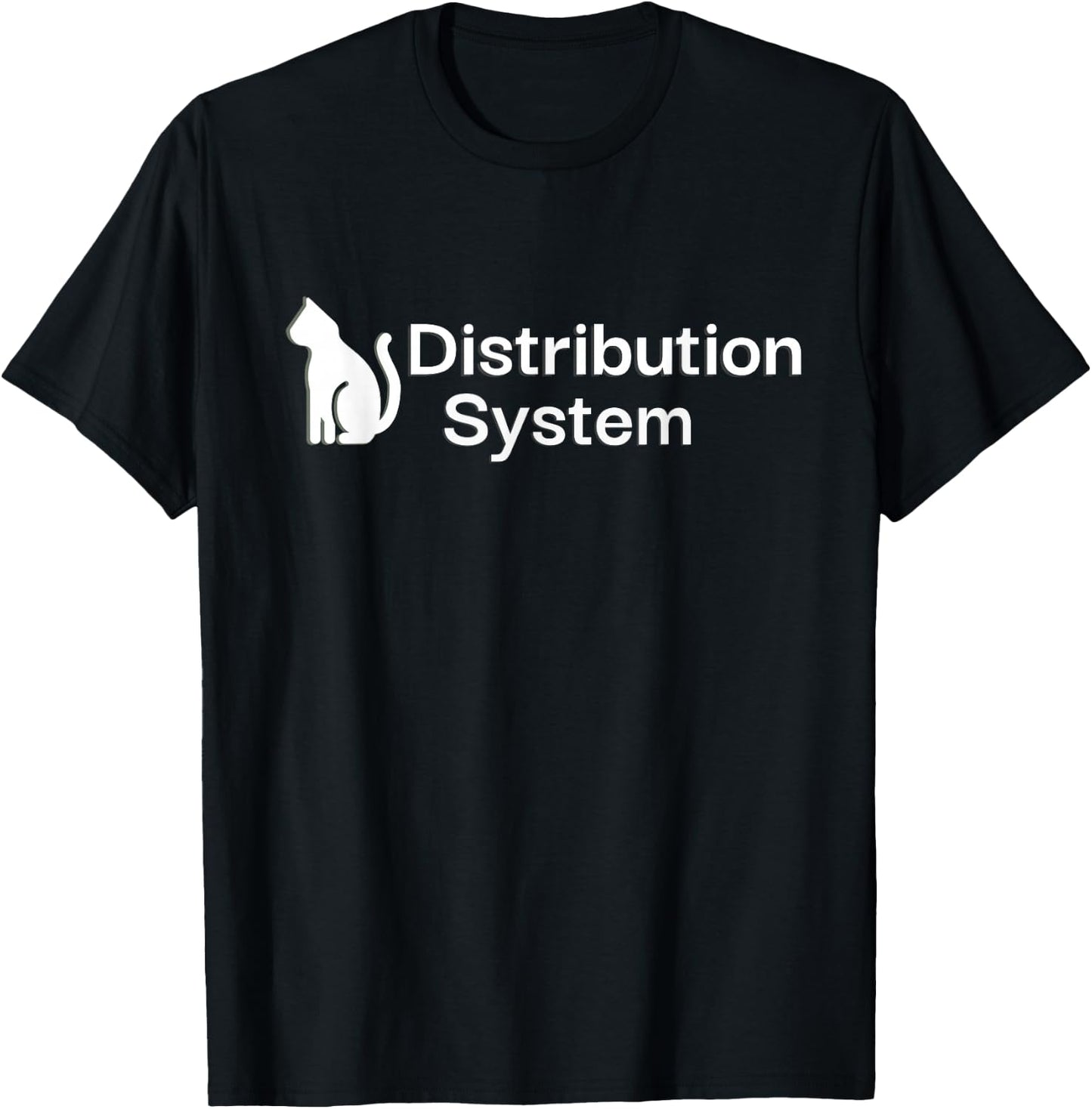 CAT DISTRIBUTION SYSTEM Ancillary Staff -Front & Back Design T-Shirt - T-Shirt | Black