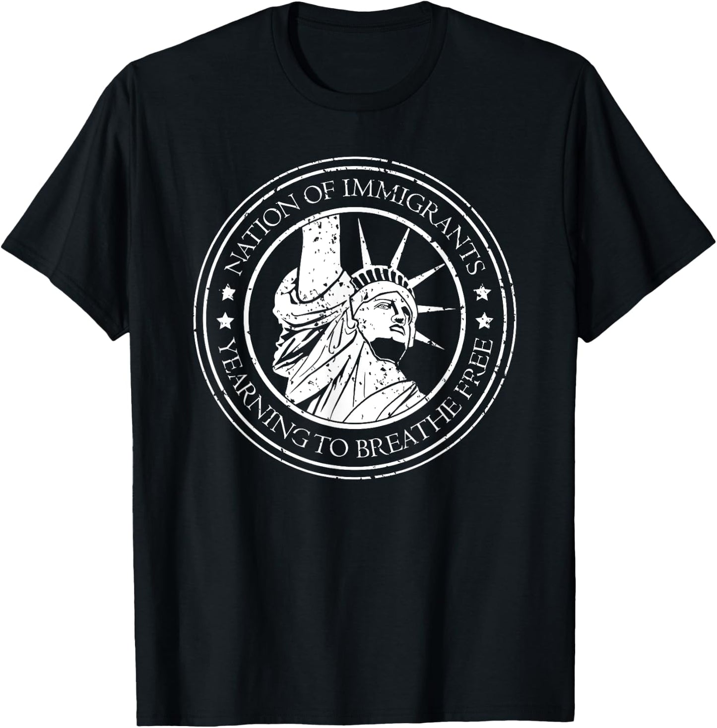 Nation of Immigrants - American Statue of Liberty T-Shirt - T-Shirt | Black