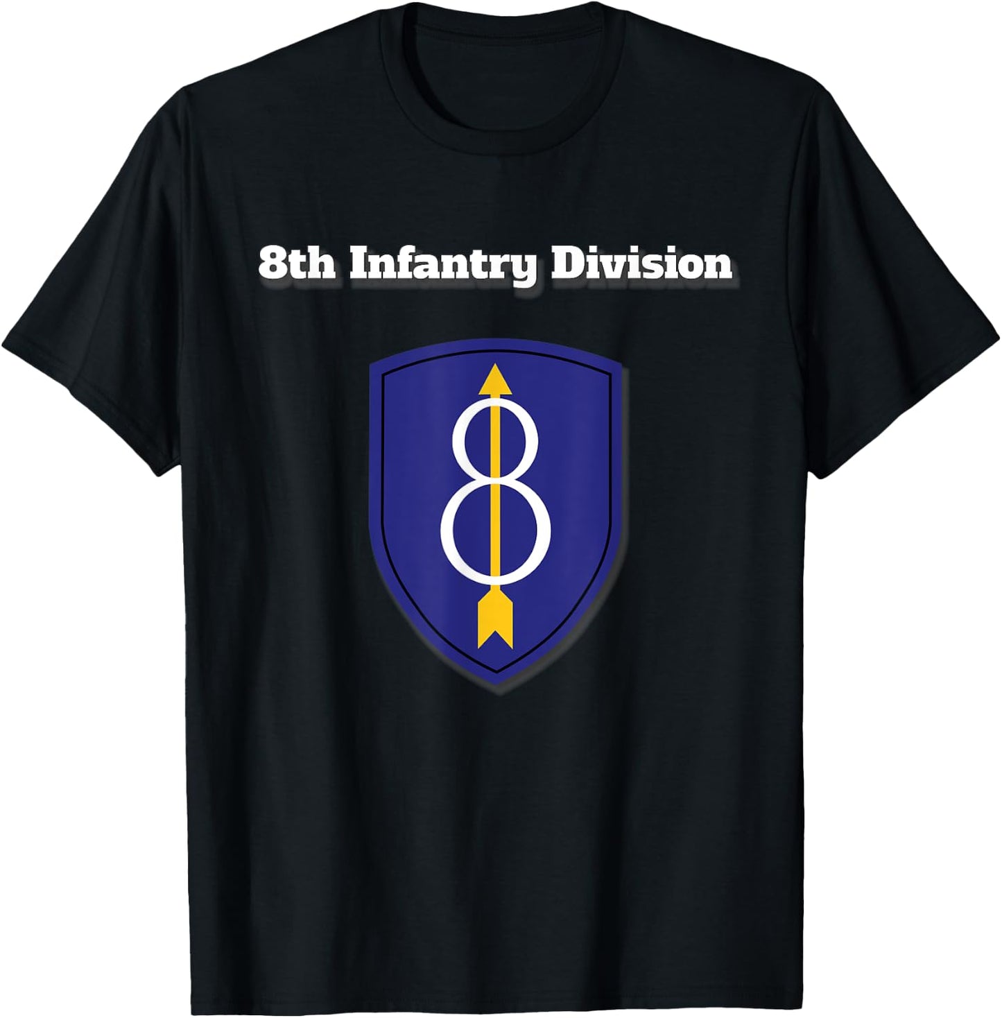 8th Infantry Division Color Military Design T-Shirt - T-Shirt | Black