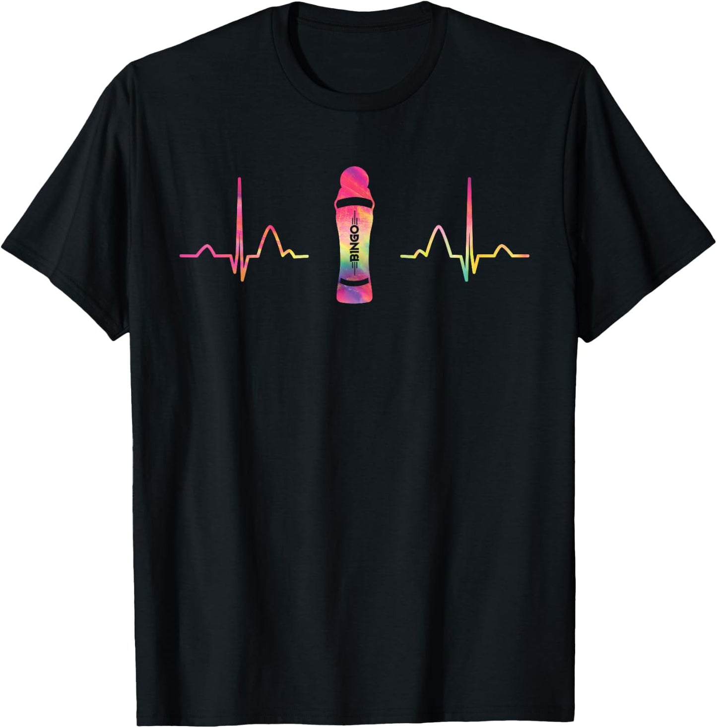 Bingo Dauber Heartbeat EKG Women Men Bingo T-Shirt - T-Shirt | Black