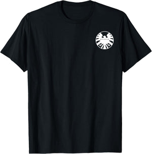 Marvel Agents of Shield White Eagle Symbol Graphic T-Shirt - T-Shirt | Black