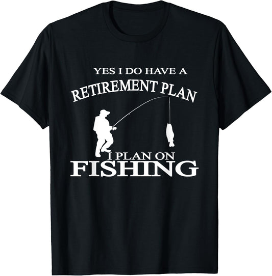 Retirement Funny Fishing Retired Fisherman T-Shirt - T-Shirt | Black