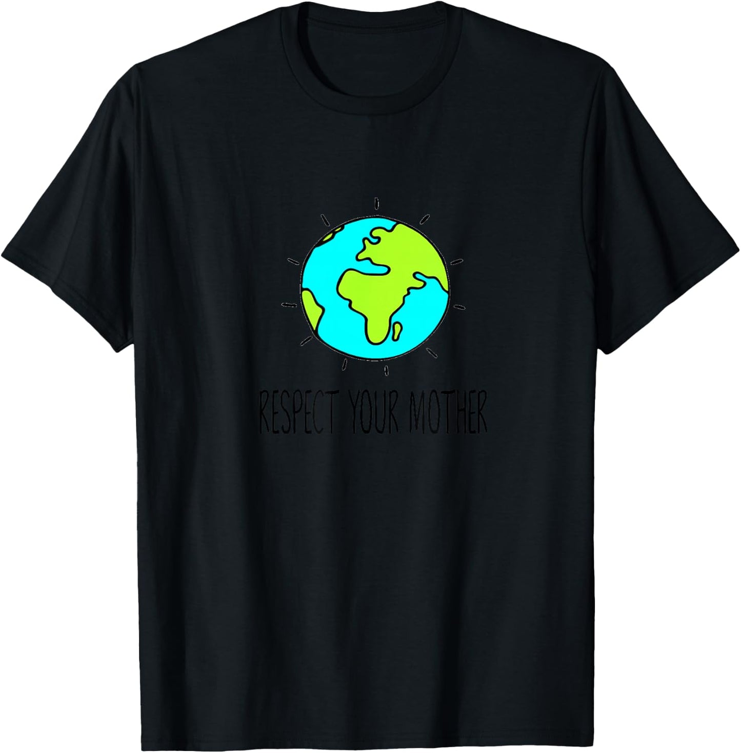Respect your Mother Kid's , Mother Earth Shirt T-Shirt - T-Shirt | Black