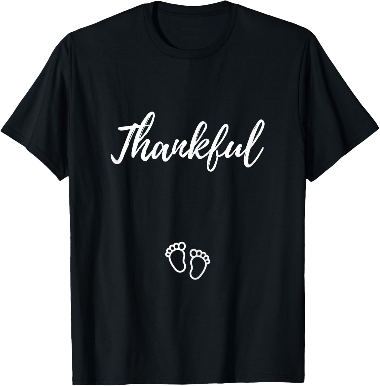 Thankful Christian Pregnancy Shirt Baby Expectant Mom Gift T-Shirt - T-Shirt | Black
