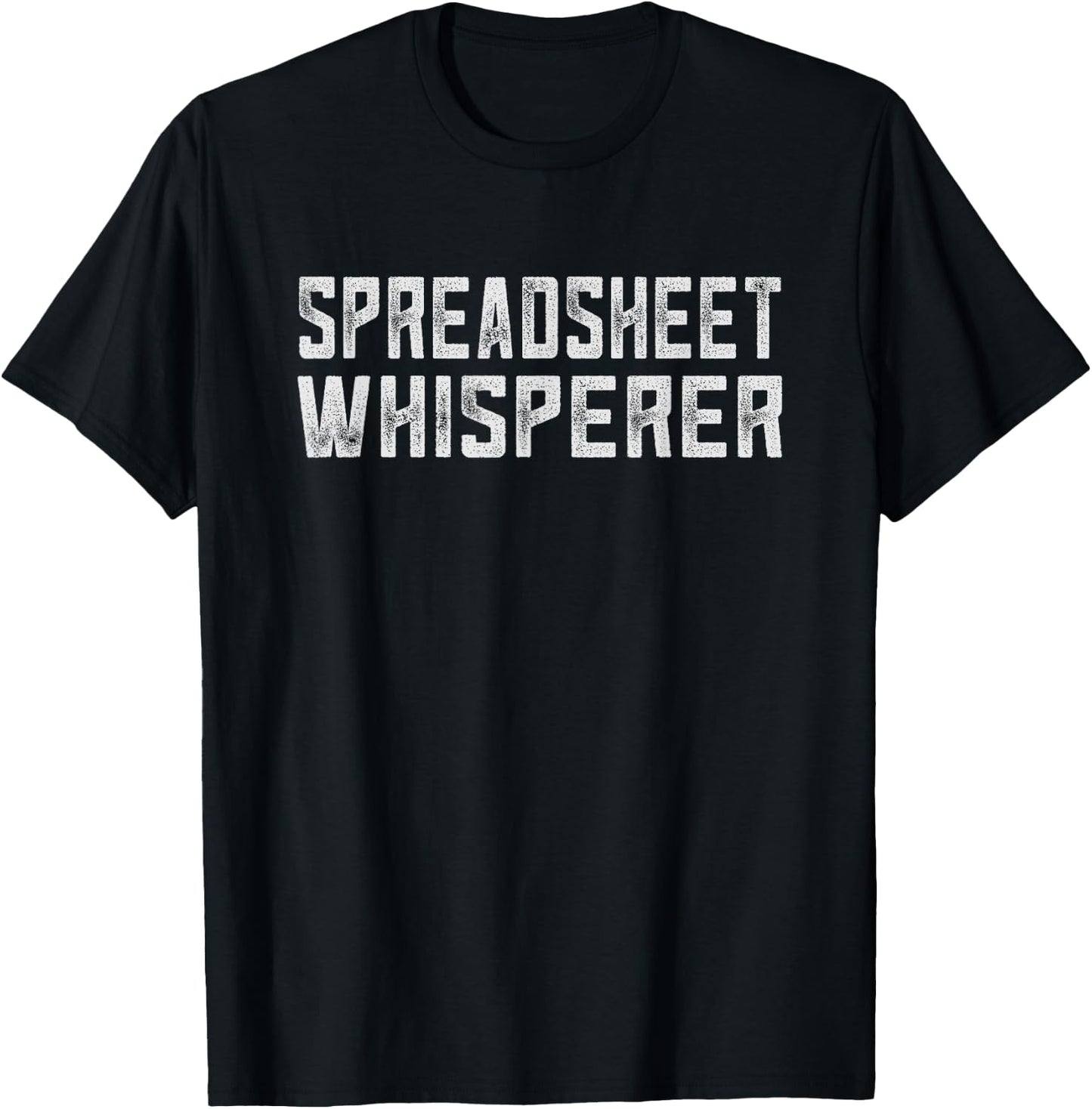 Distressed Funny Spreadsheet Design For Actuary Statistician T-Shirt - T-Shirt | Black