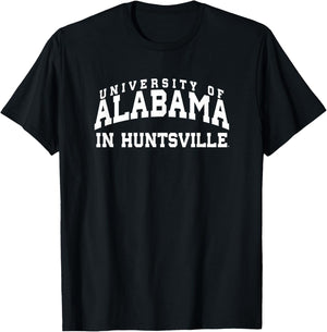 Alabama-Huntsville UAH Chargers Block University Stacked T-Shirt - T-Shirt | Black