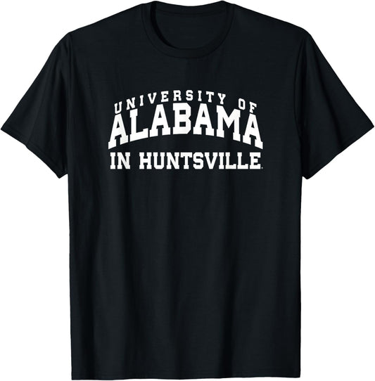 Alabama-Huntsville UAH Chargers Block University Stacked T-Shirt - T-Shirt | Black