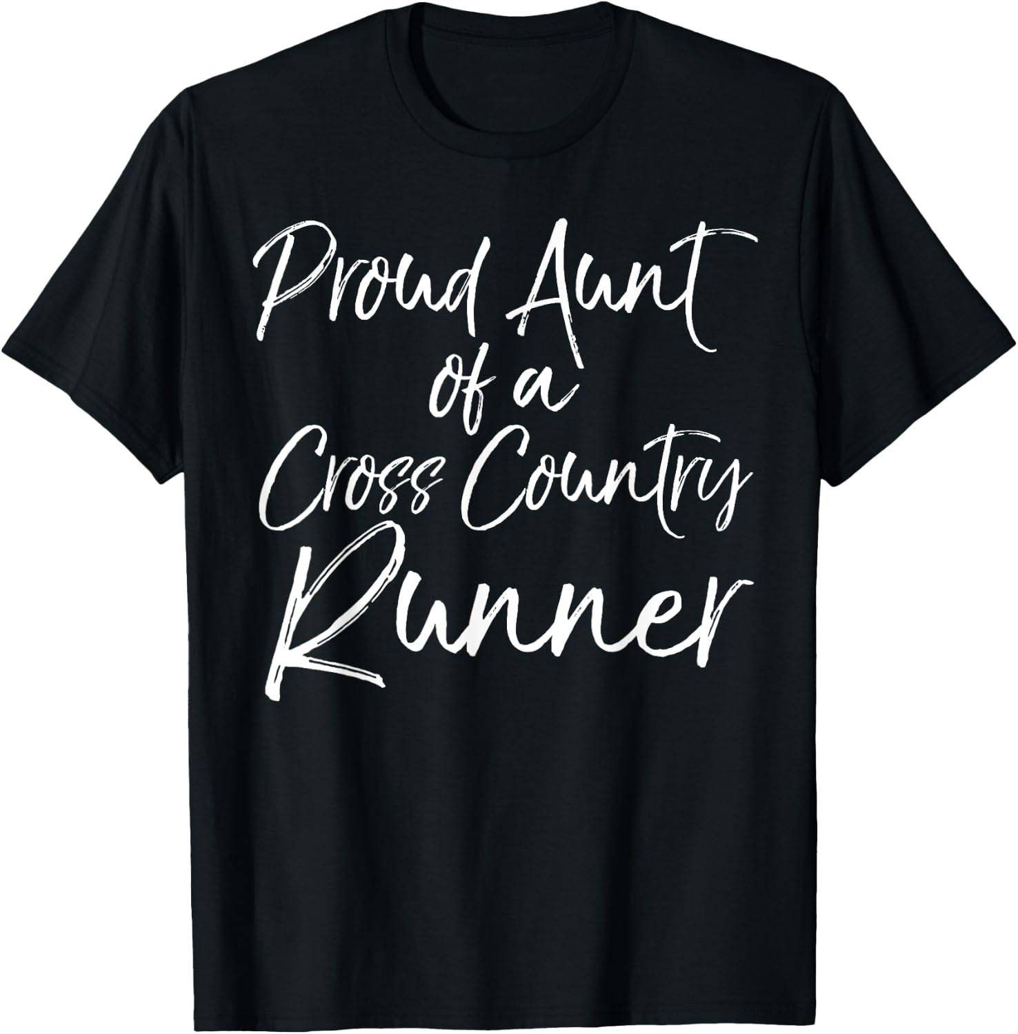 Cross Country Aunt Gift Proud Aunt of a Cross Country Runner T-Shirt - T-Shirt | Black