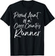 Cross Country Aunt Gift Proud Aunt of a Cross Country Runner T-Shirt - T-Shirt | Black