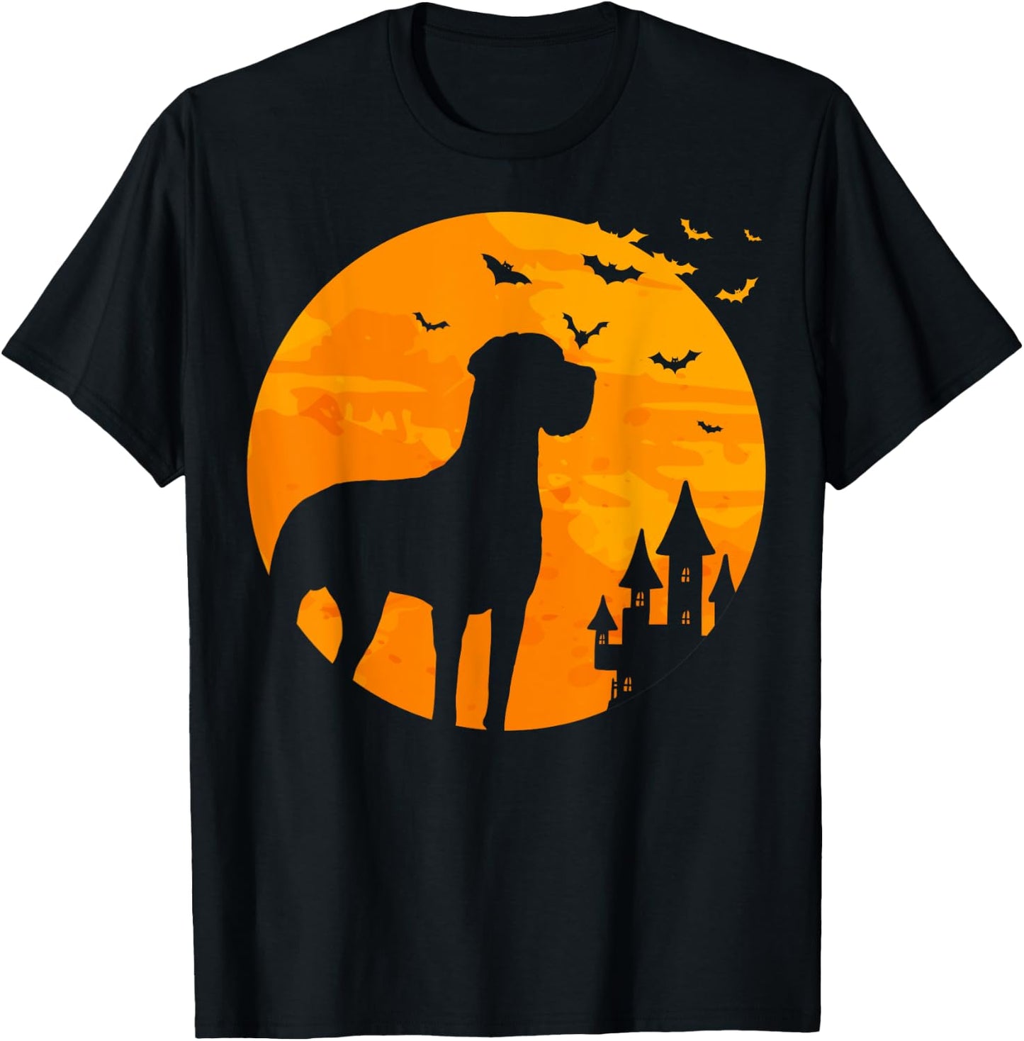 Great Dane Scary Halloween T Shirt T-Shirt - T-Shirt | Black