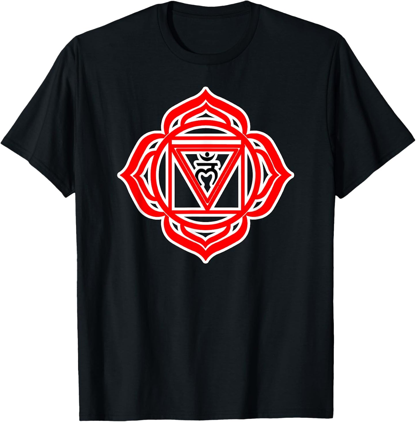 Yoga Muladhara Root Basic Truth Red Chakra T-Shirt - T-Shirt | Black