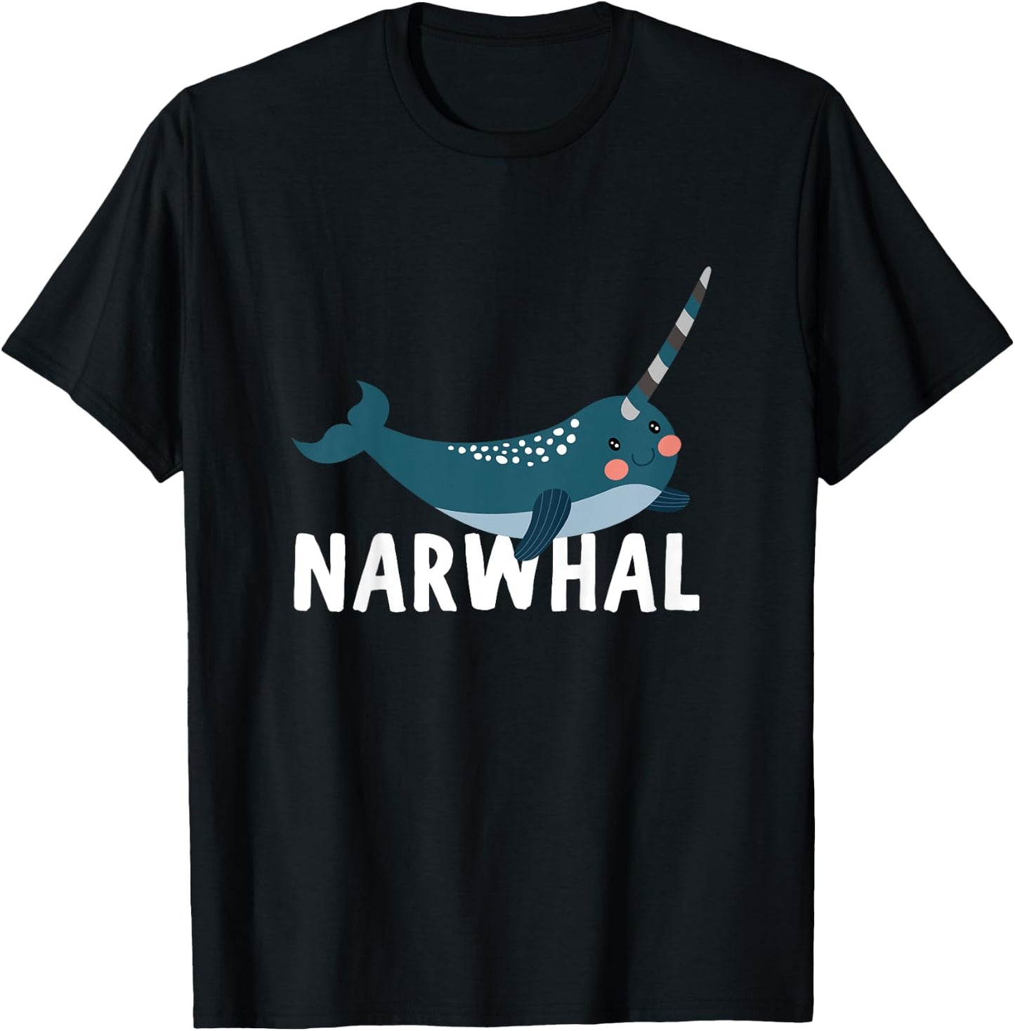 Narwhal Shirt For Boys Or Girls | Cute Narwhal Gift T-Shirt - T-Shirt | Black