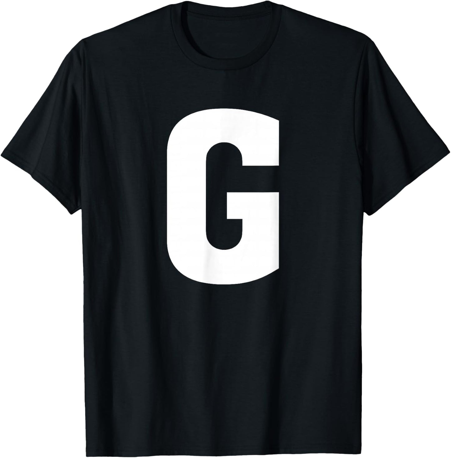 Letter G Shirt Alphabet Capital Letter T-Shirt - T-Shirt | Black