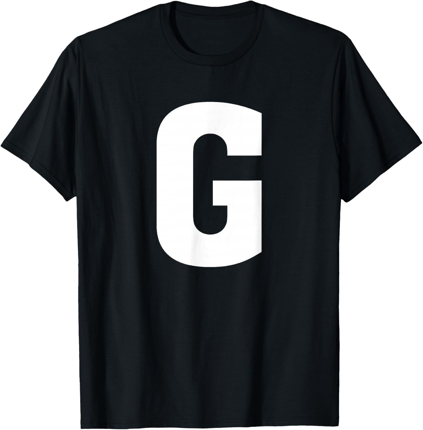 Letter G Shirt Alphabet Capital Letter T-Shirt - T-Shirt | Black