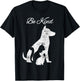 Be Kind to Animals Love Pet Cat Dog Rabbit Distressed T-Shirt - T-Shirt | Black