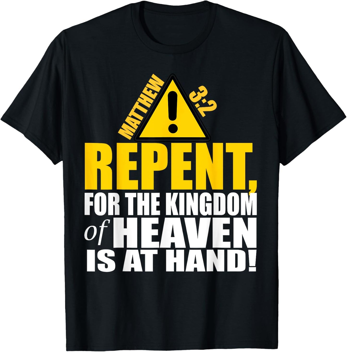 Christerest: Repent Matthew 3:2 Christian Salvation Gift T-Shirt - T-Shirt | Black