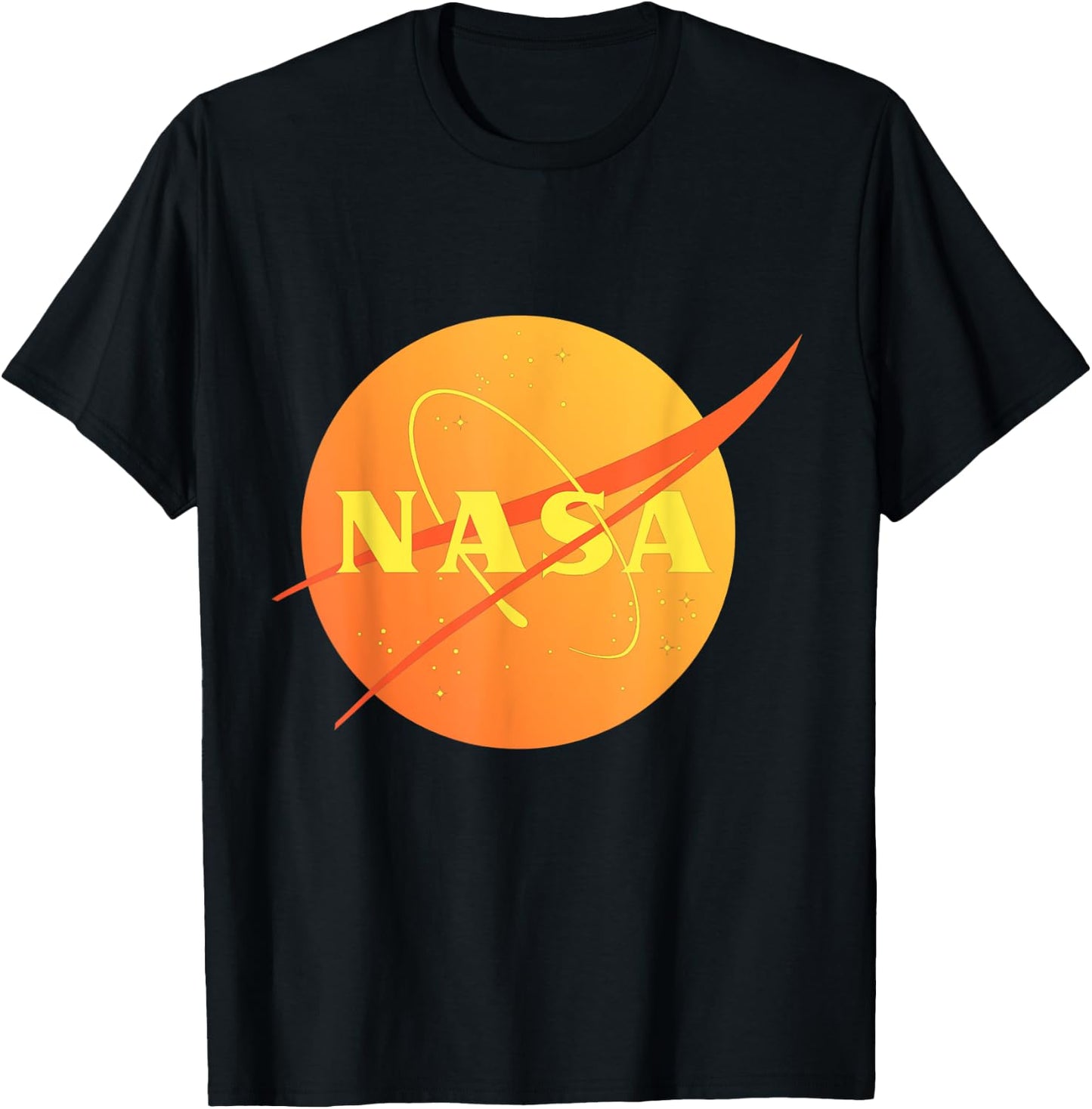 Official NASA Logo - Orange Mars T-Shirt - T-Shirt | Black