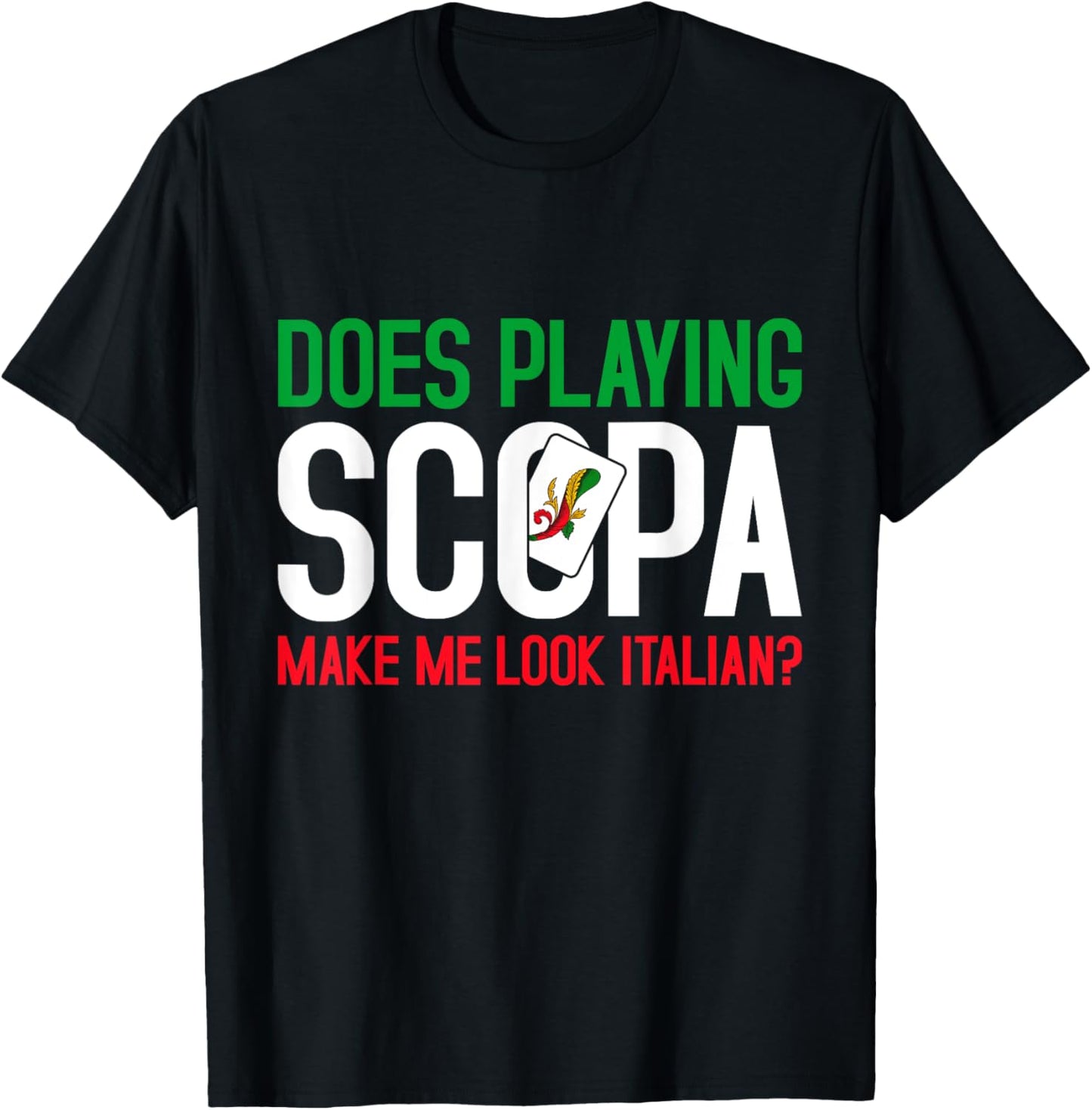 Italian Card Game Scopa Lover Playing Italian Scopa T-Shirt - T-Shirt | Black