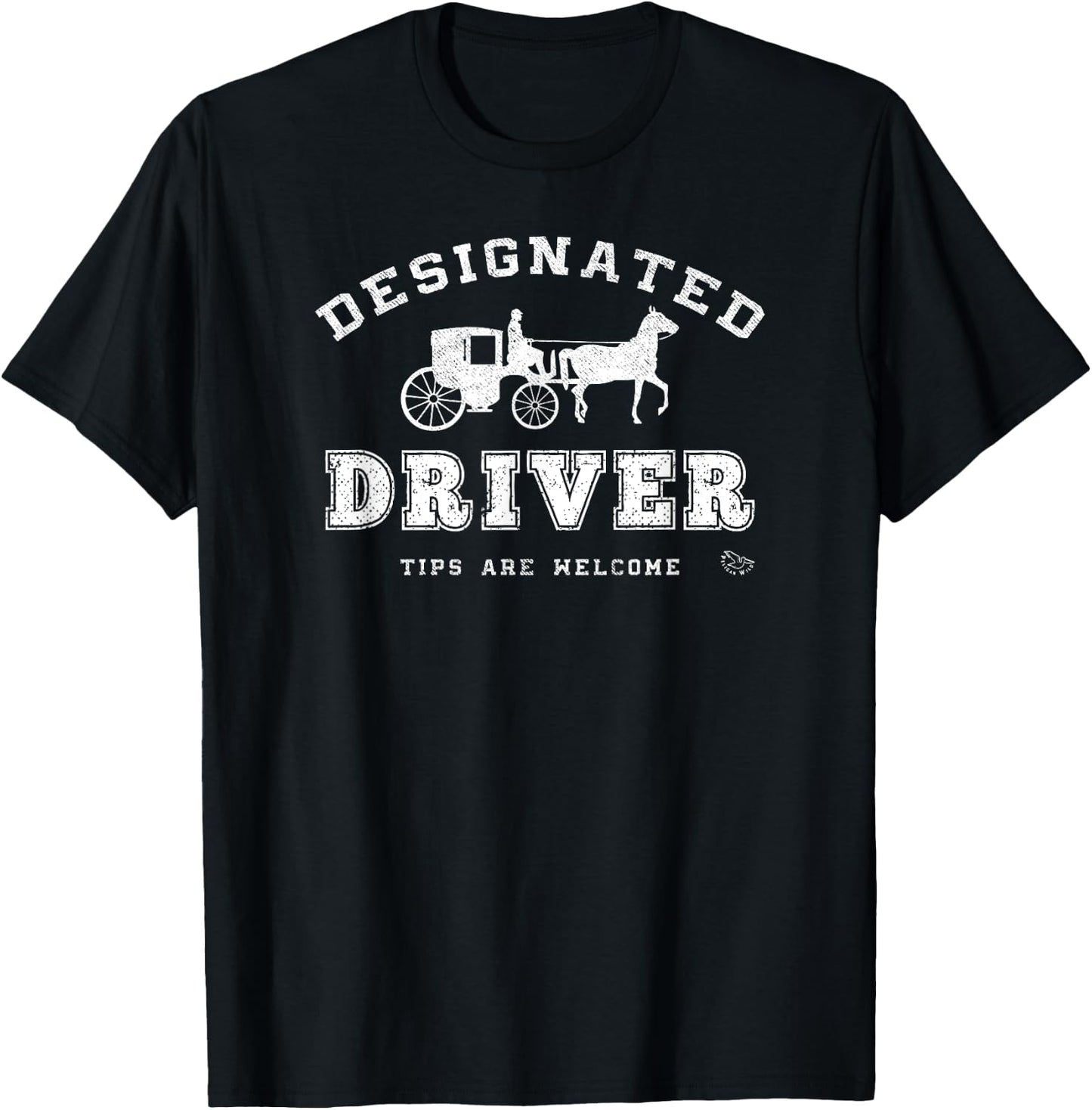 Designed driver horse and carriage T-Shirt - T-Shirt | Black