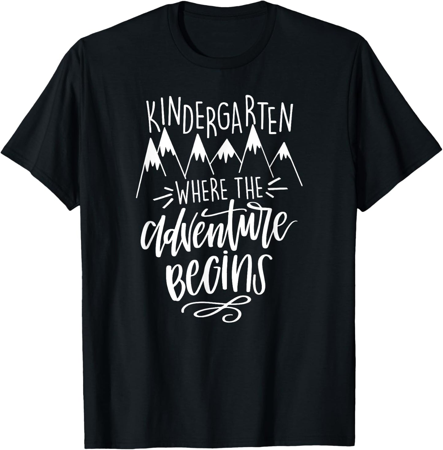 Kindergarten Where The Adventure Begins Teacher T Shirt Men T-Shirt - T-Shirt | Black