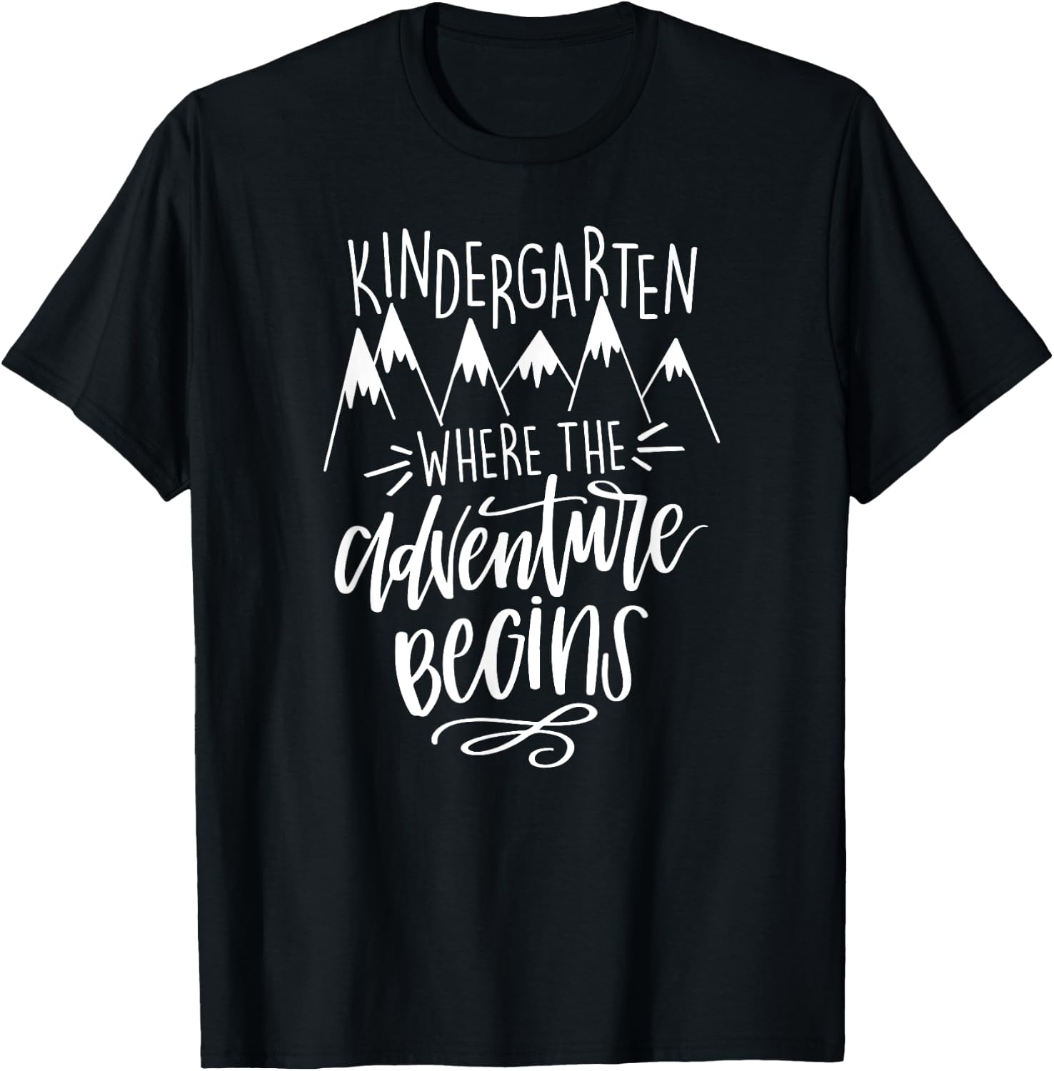 Kindergarten Where The Adventure Begins Teacher T Shirt Men T-Shirt - T-Shirt | Black