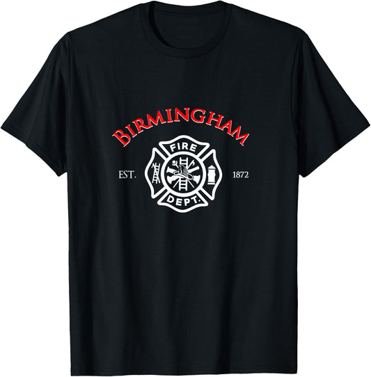 City of Birmingham Fire Rescue Alabama Firefighter T-Shirt - T-Shirt | Black
