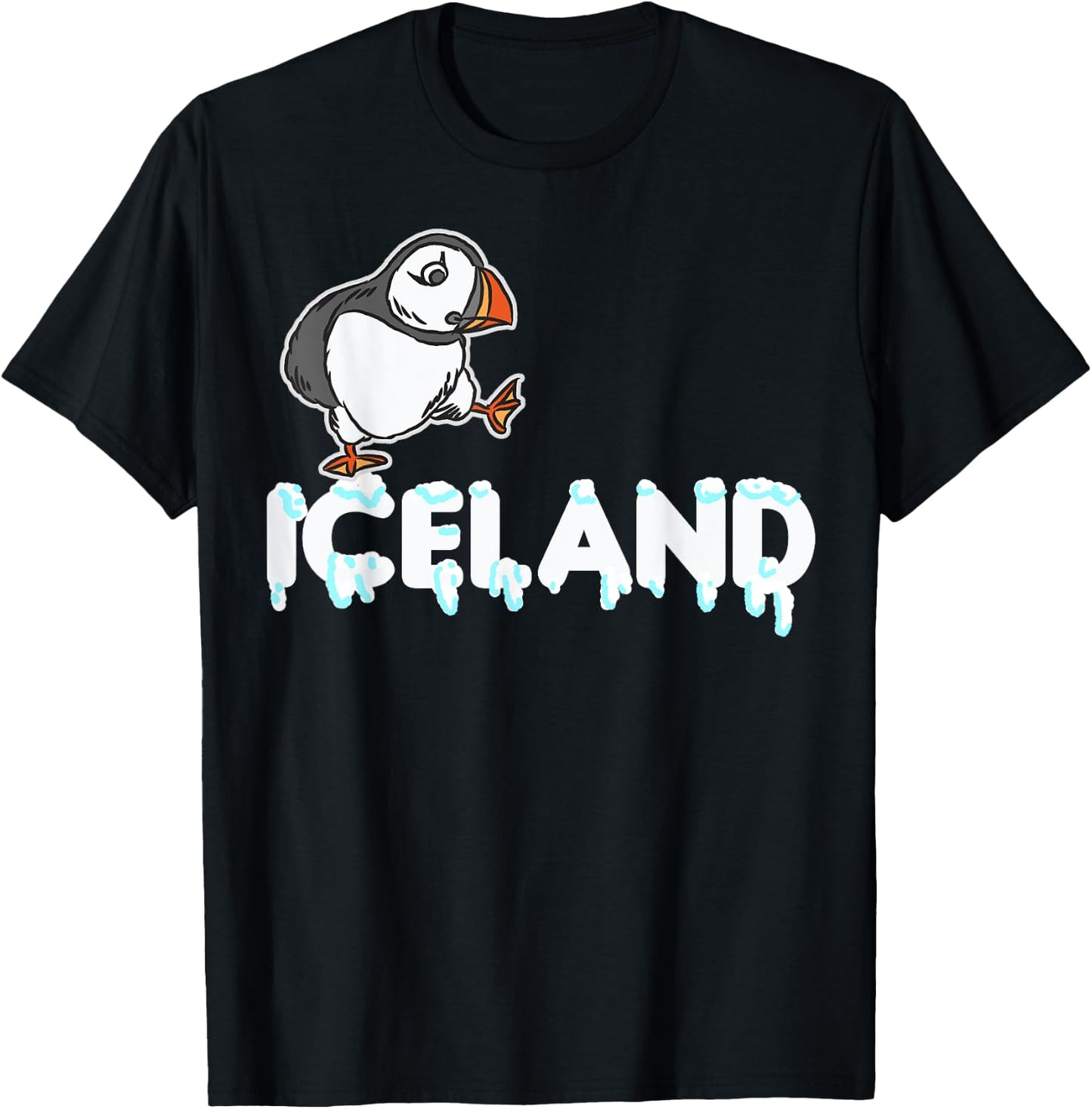 Iceland Puffin Funny Bird Animals Lover T-Shirt - T-Shirt | Black