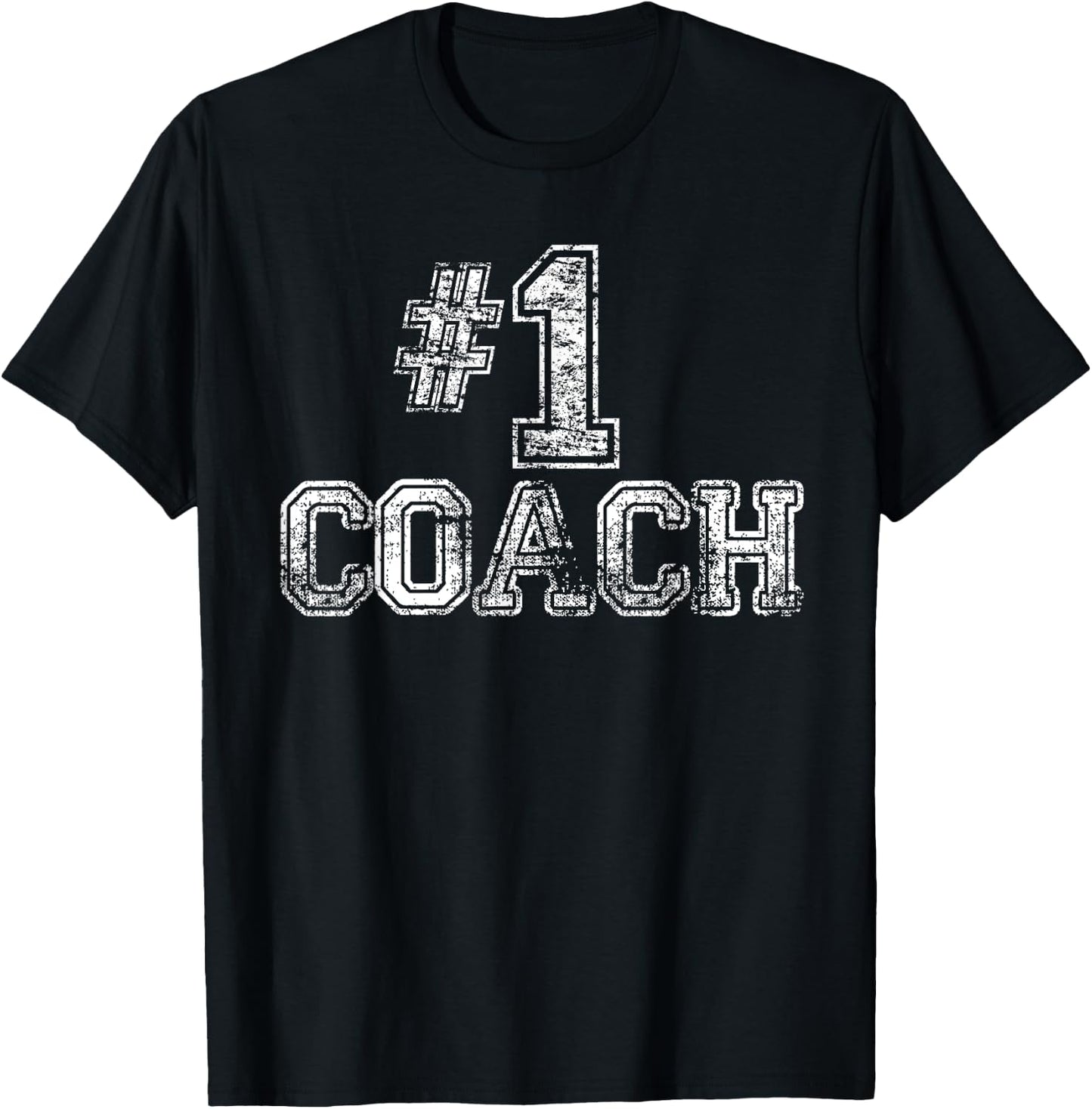 #1 Coach T Shirt - Number One Team Gift T-Shirt - T-Shirt | Black