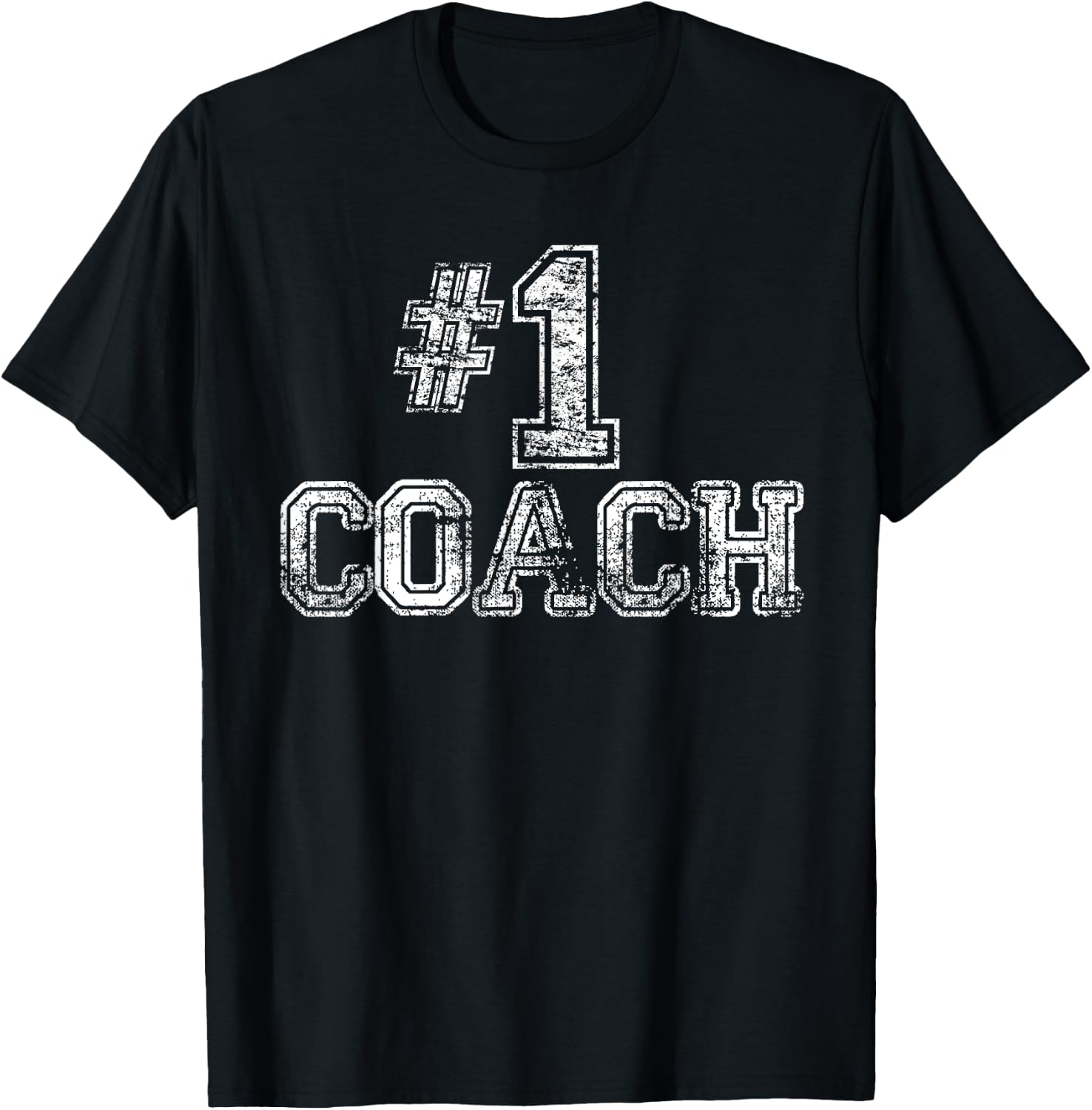 #1 Coach T Shirt - Number One Team Gift T-Shirt - T-Shirt | Black