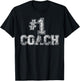 #1 Coach T Shirt - Number One Team Gift T-Shirt - T-Shirt | Black