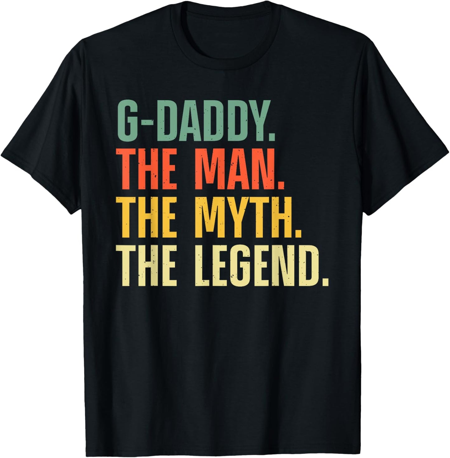 G-Daddy Art For Grandpa Grandfather From Grandkids G-Daddy T-Shirt - T-Shirt | Black