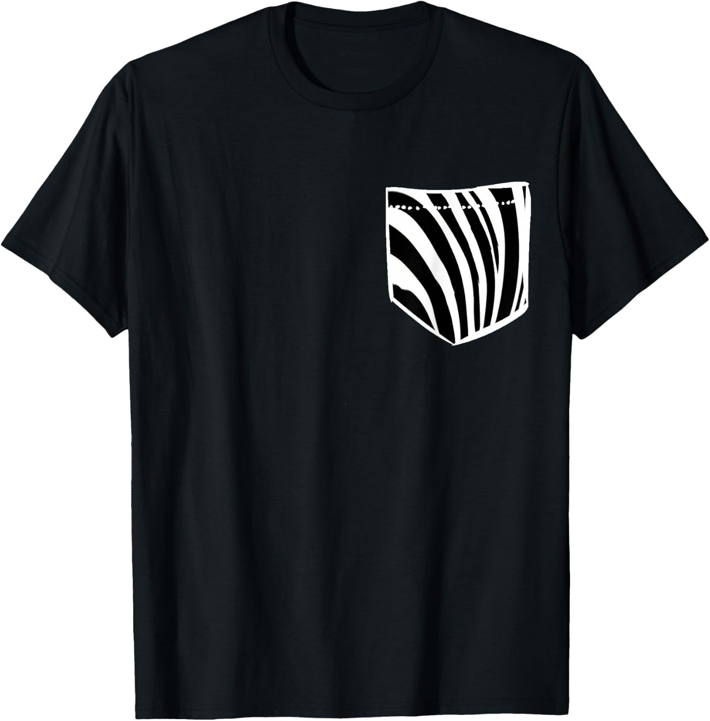 Zebra Pocket Safari African Wildness Wildlife Shirt Gift T-Shirt - T-Shirt | Black