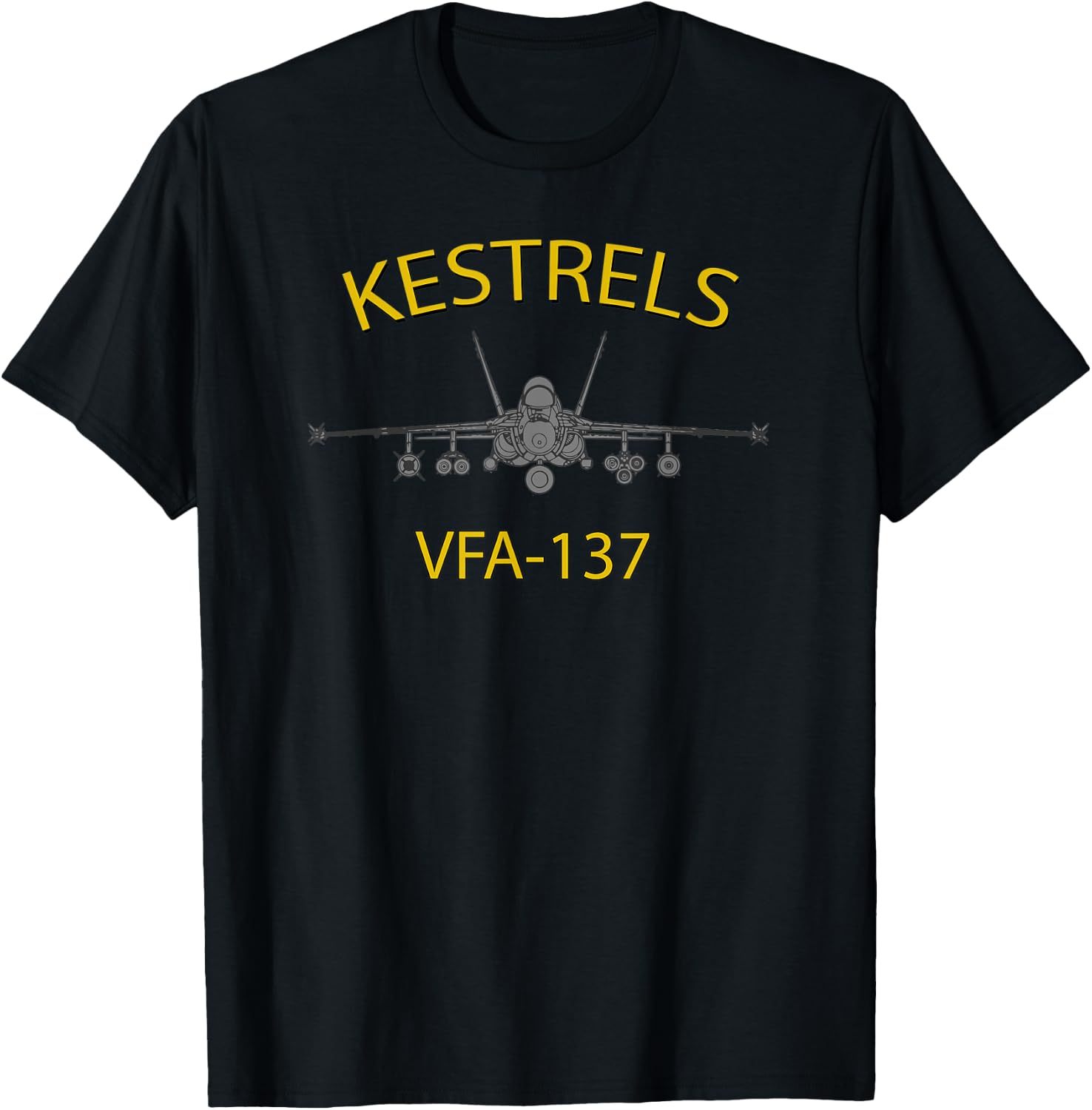 VFA-137 "Kestrels" Squadron F-18 Super Hornet T-Shirt - T-Shirt | Black