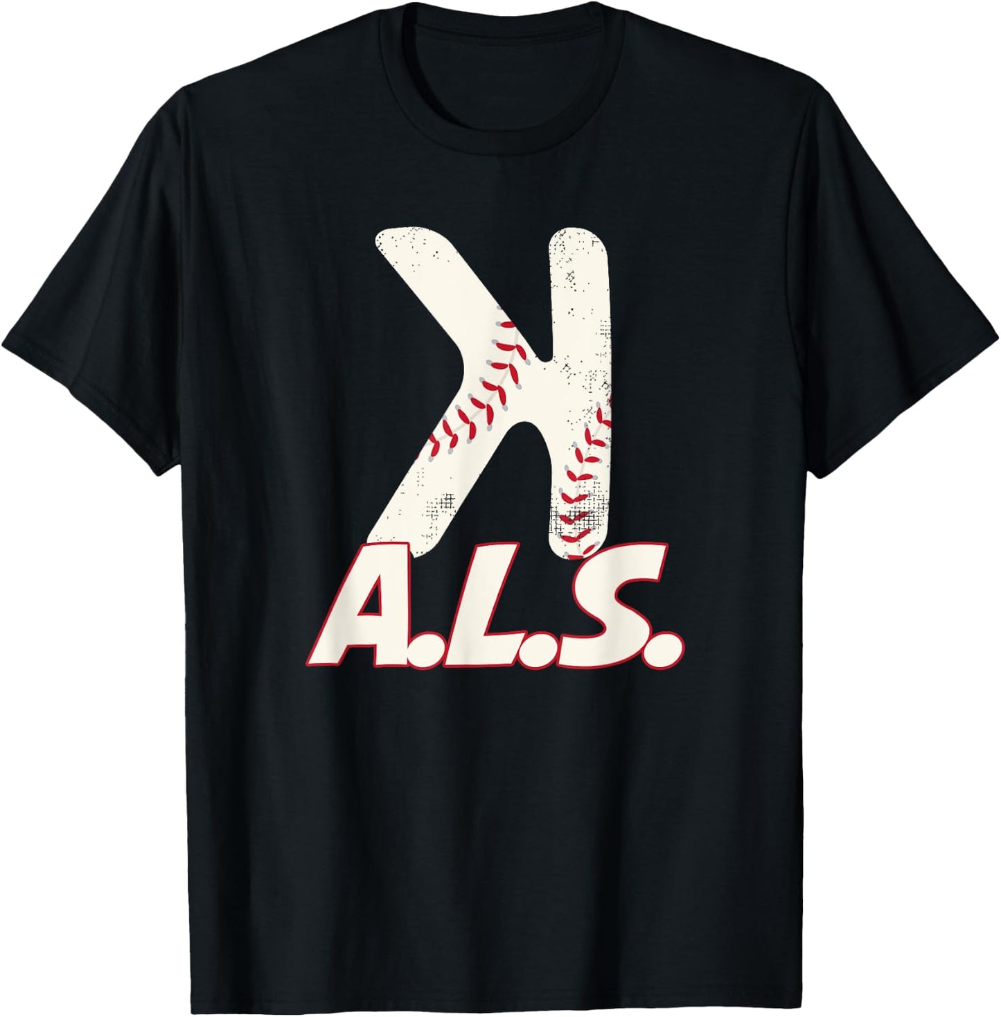 StriKe Out ALS Trendy Baseball Shirt To Support T-Shirt - T-Shirt | Black