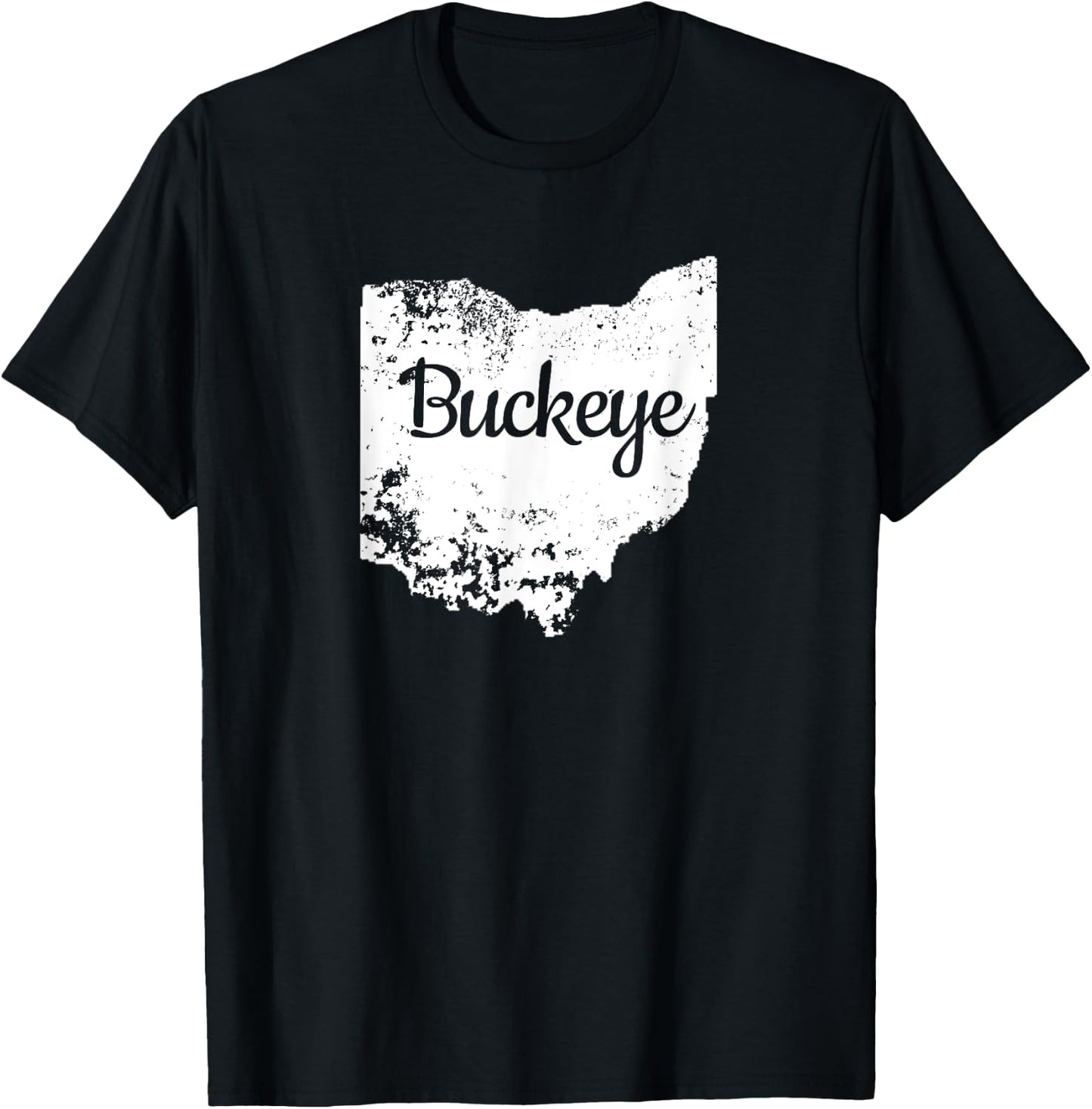 Ohio Shirt OH Love Buckeye State Home Distressed T-Shirt - T-Shirt | Black