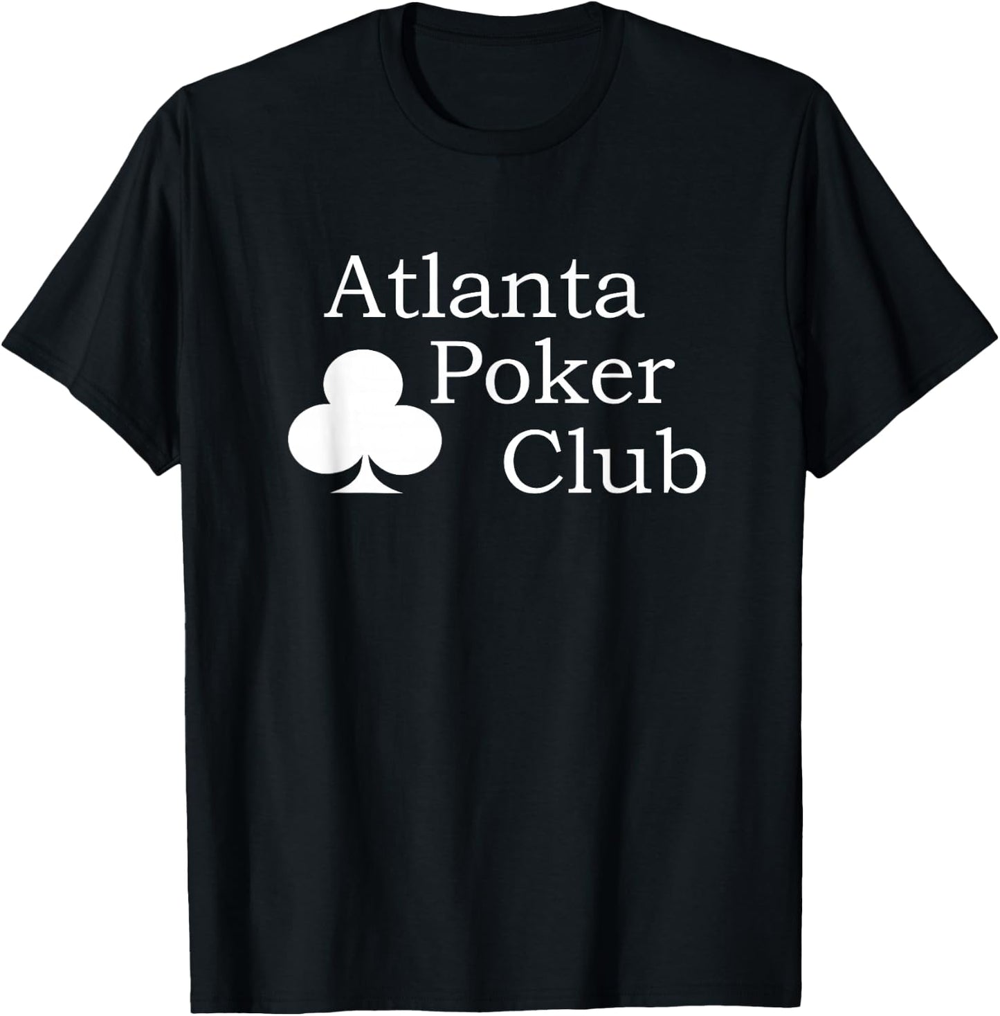 Atlanta Poker Club Classic Big White Logo T-Shirt - T-Shirt | Black
