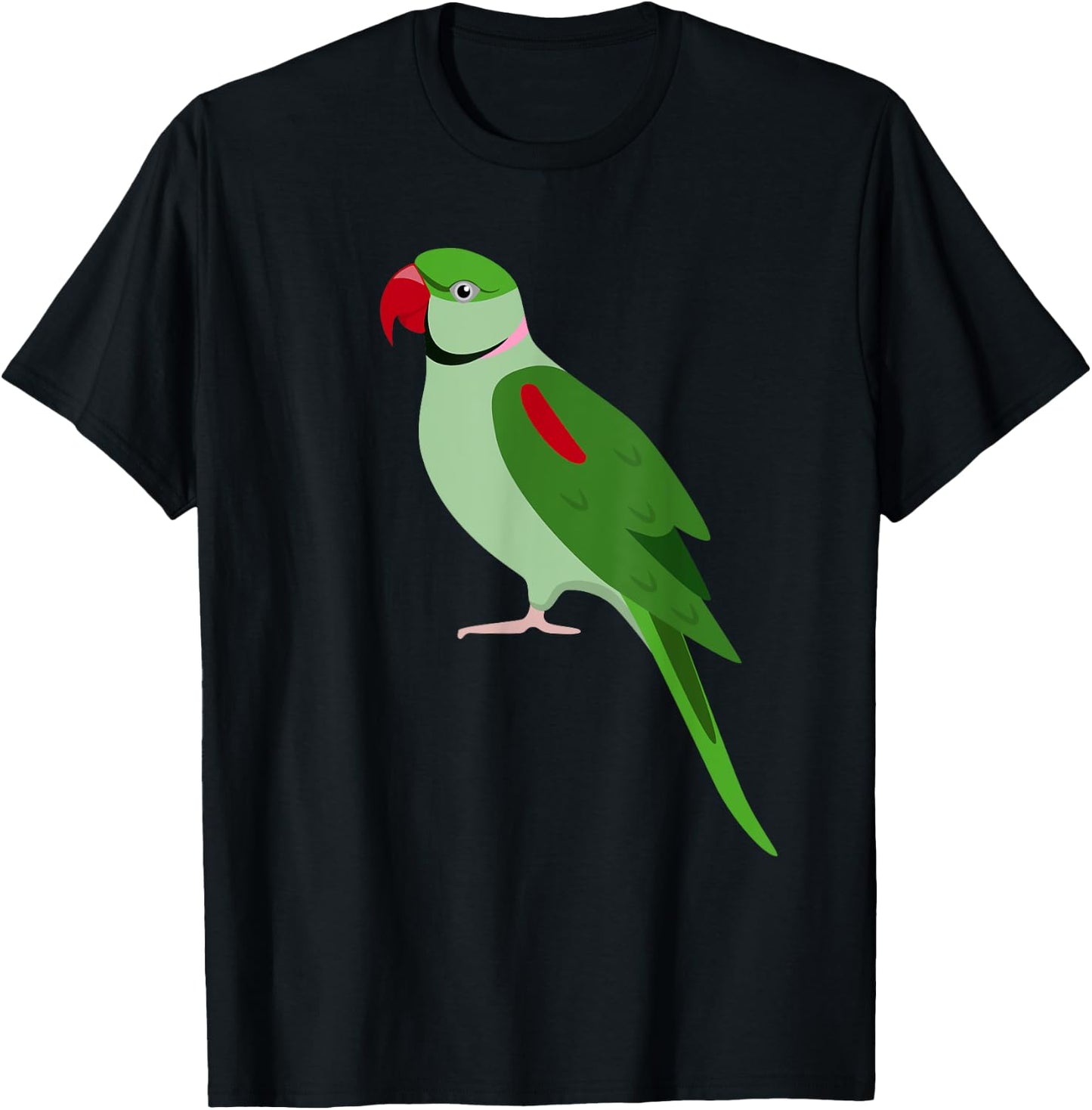 Alexandrine Parakeet Parrot Bird Men Women Boys Or Girls T-Shirt - T-Shirt | Black
