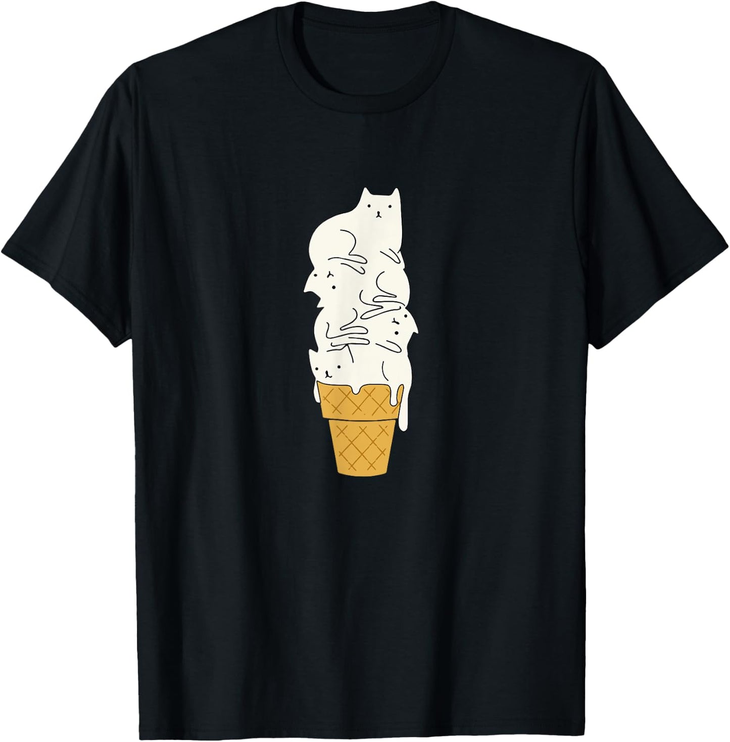 Like this ice cream? Men Women Kids cat gift T-Shirt - T-Shirt | Black