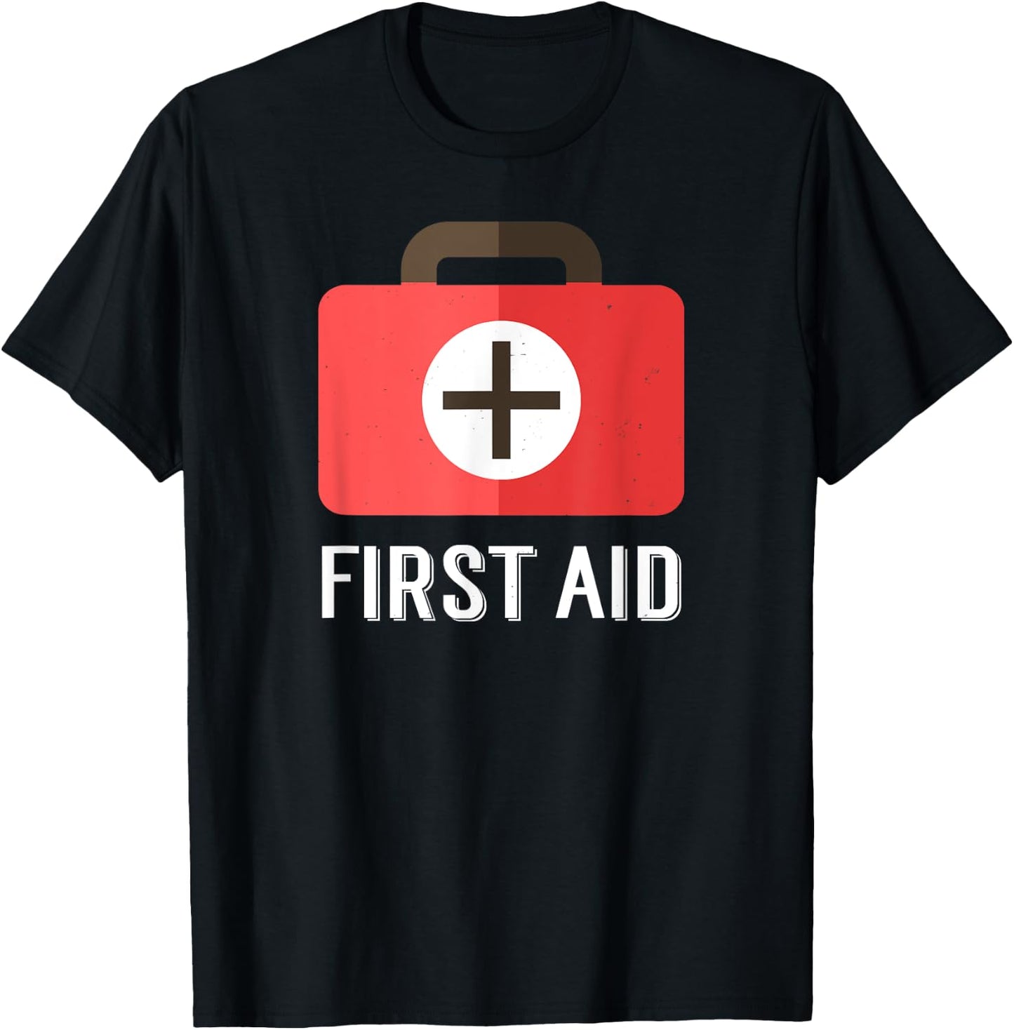 Red First Aid kit | Great Cross Emergency Lifeguard Staff T-Shirt - T-Shirt | Black