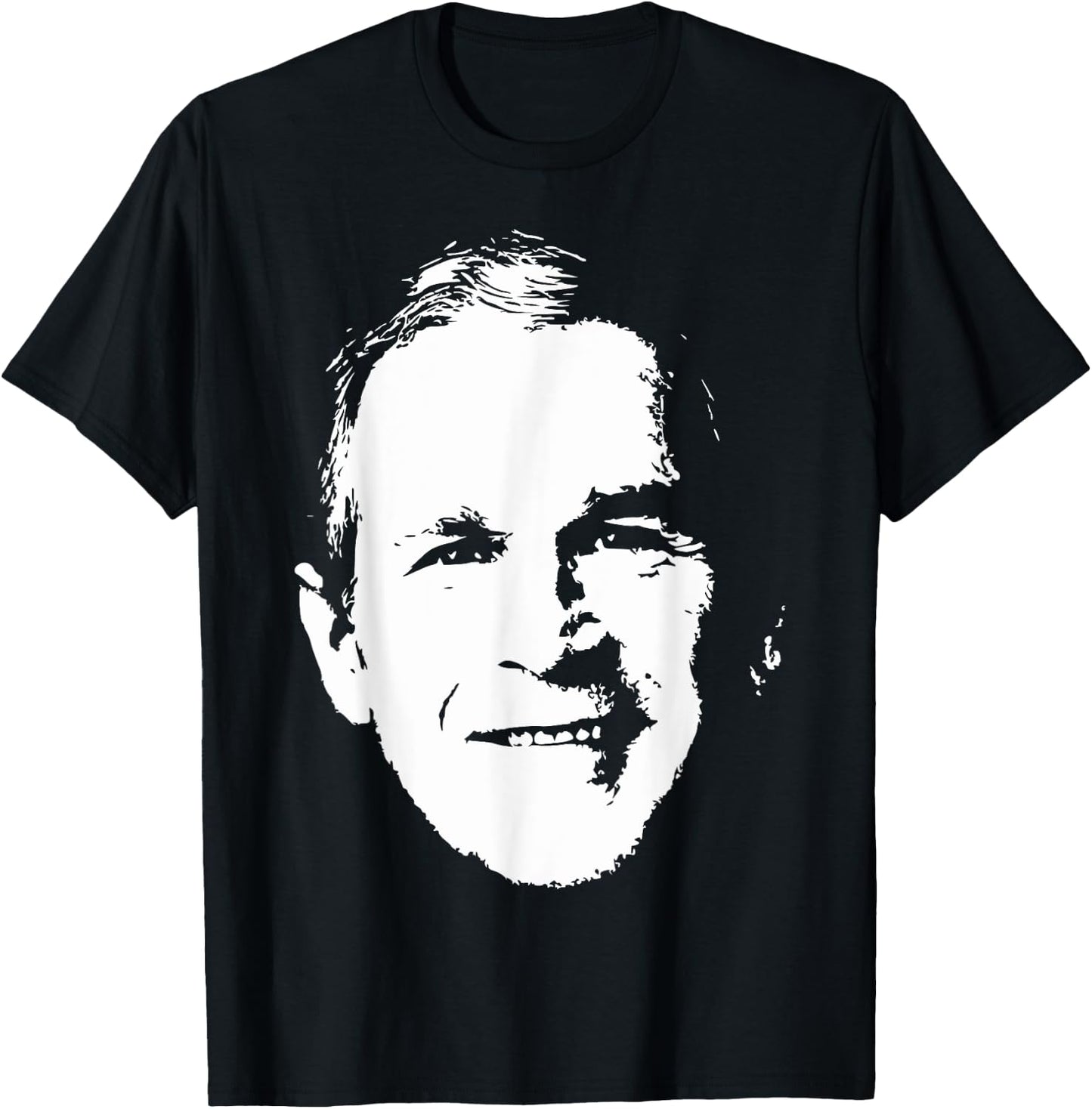 George W. Bush Minimalistic Pop Art T-Shirt - T-Shirt | Black