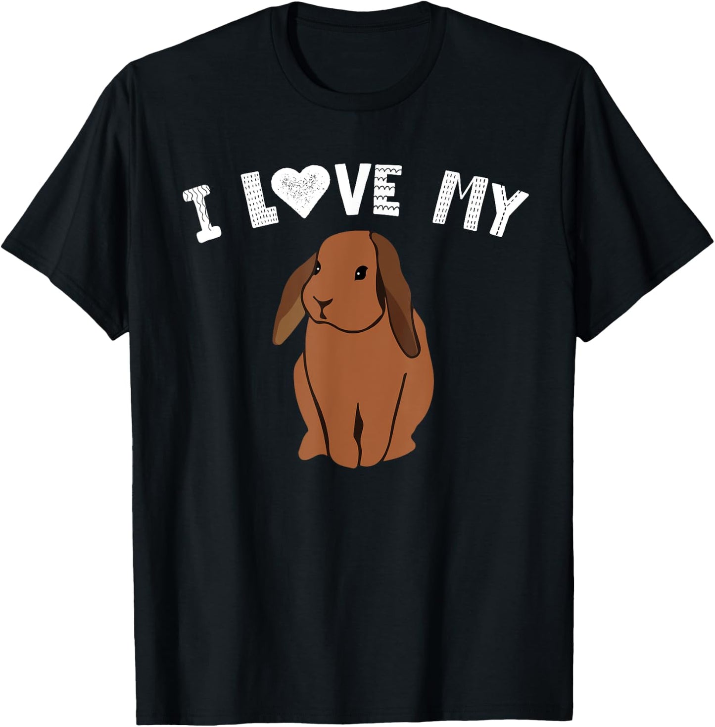 I Love My Bunny Rabbit Lovers Animal Pet Owner Gifts T-Shirt - T-Shirt | Black